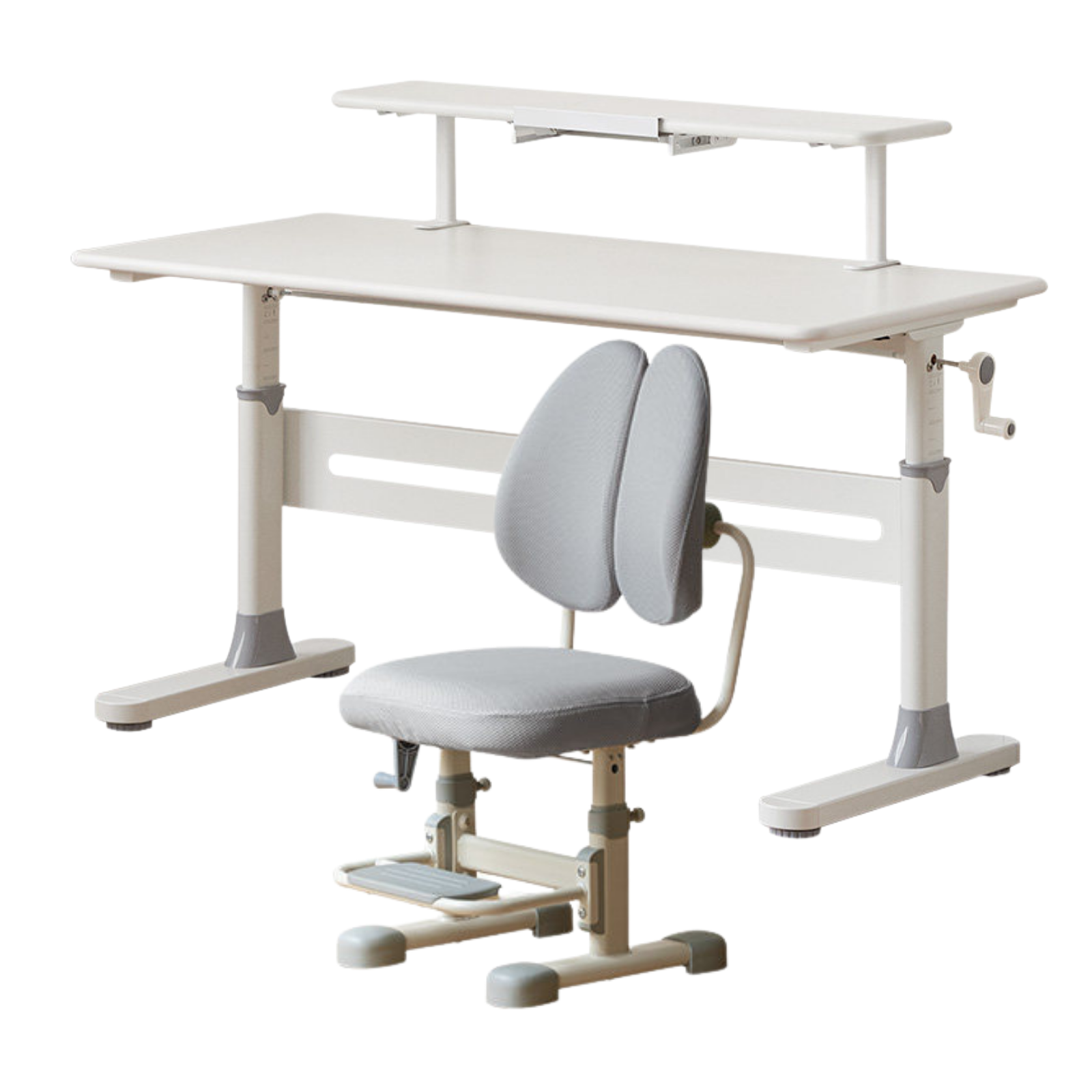 Beech, Solid Rubberwood Solid Wood Kids Liftable Desk