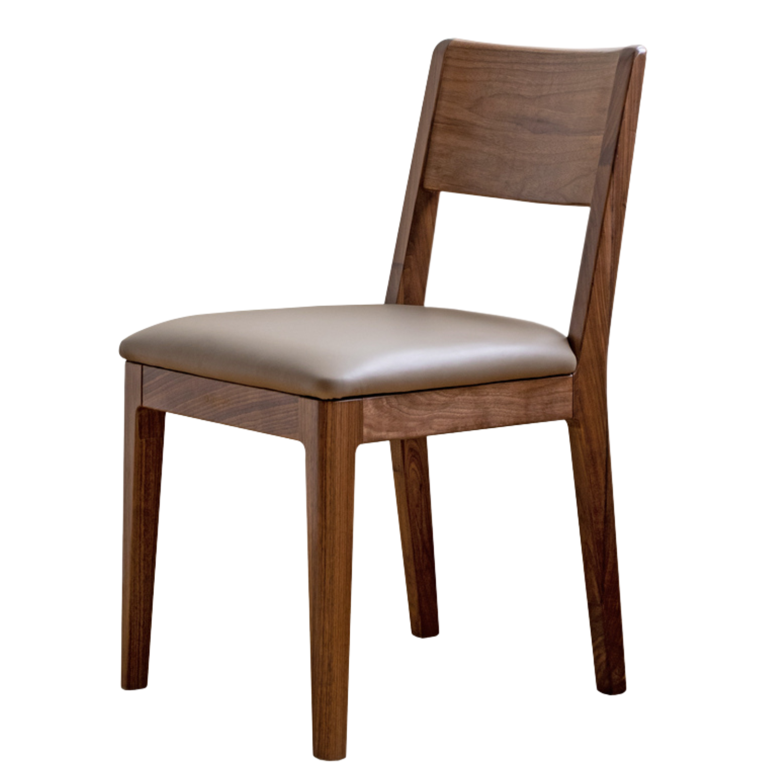 Set 4 pcs Black Walnut, Oak, Solid Rubberwood Dining Soft Chair