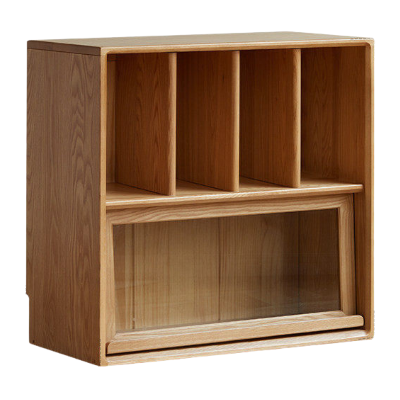 Ash, White Ash, Oak Solid Wood Combination Module Bookcase))