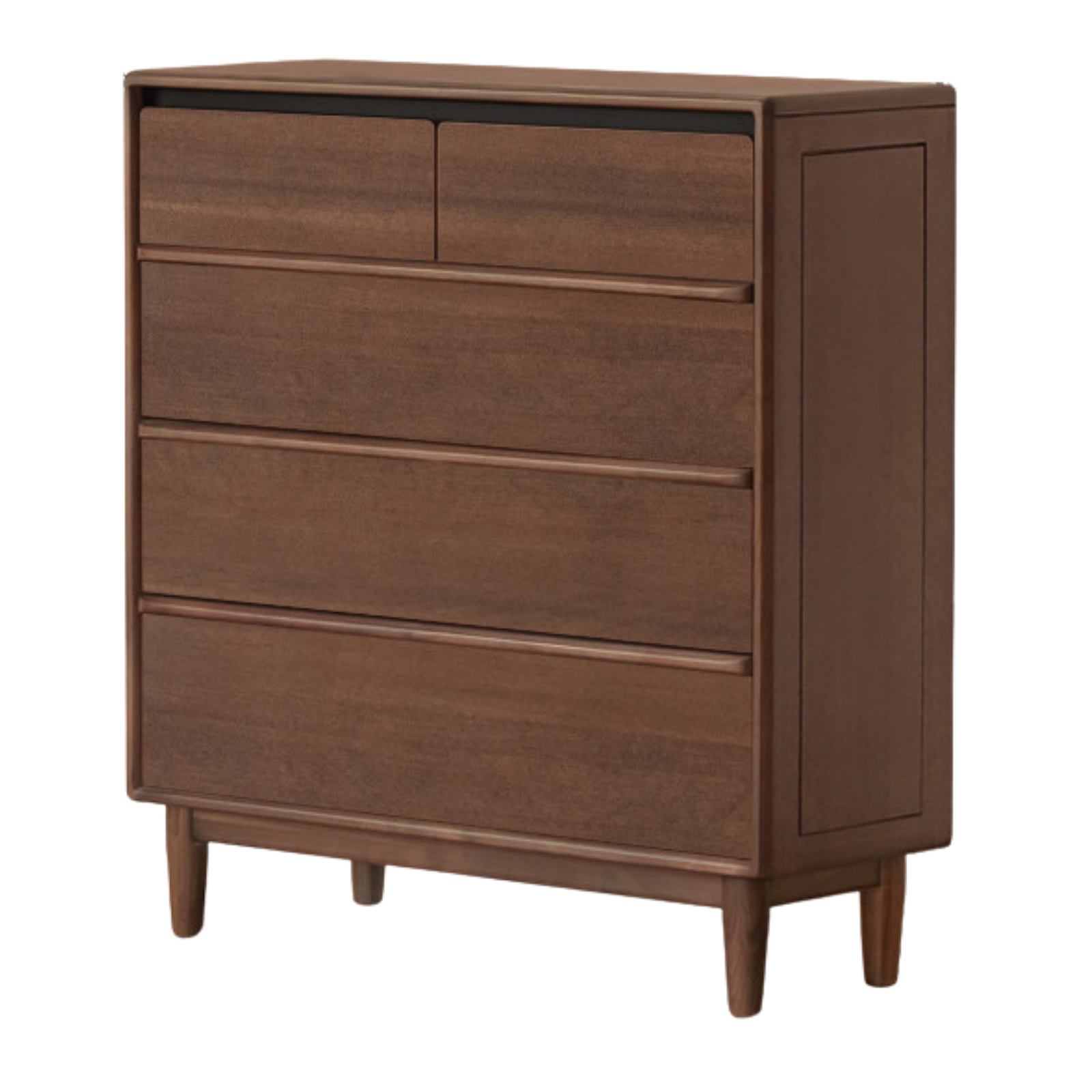Black Walnut Solid Wood, Sandalwood Italian Light Luxury Chest of Drawers