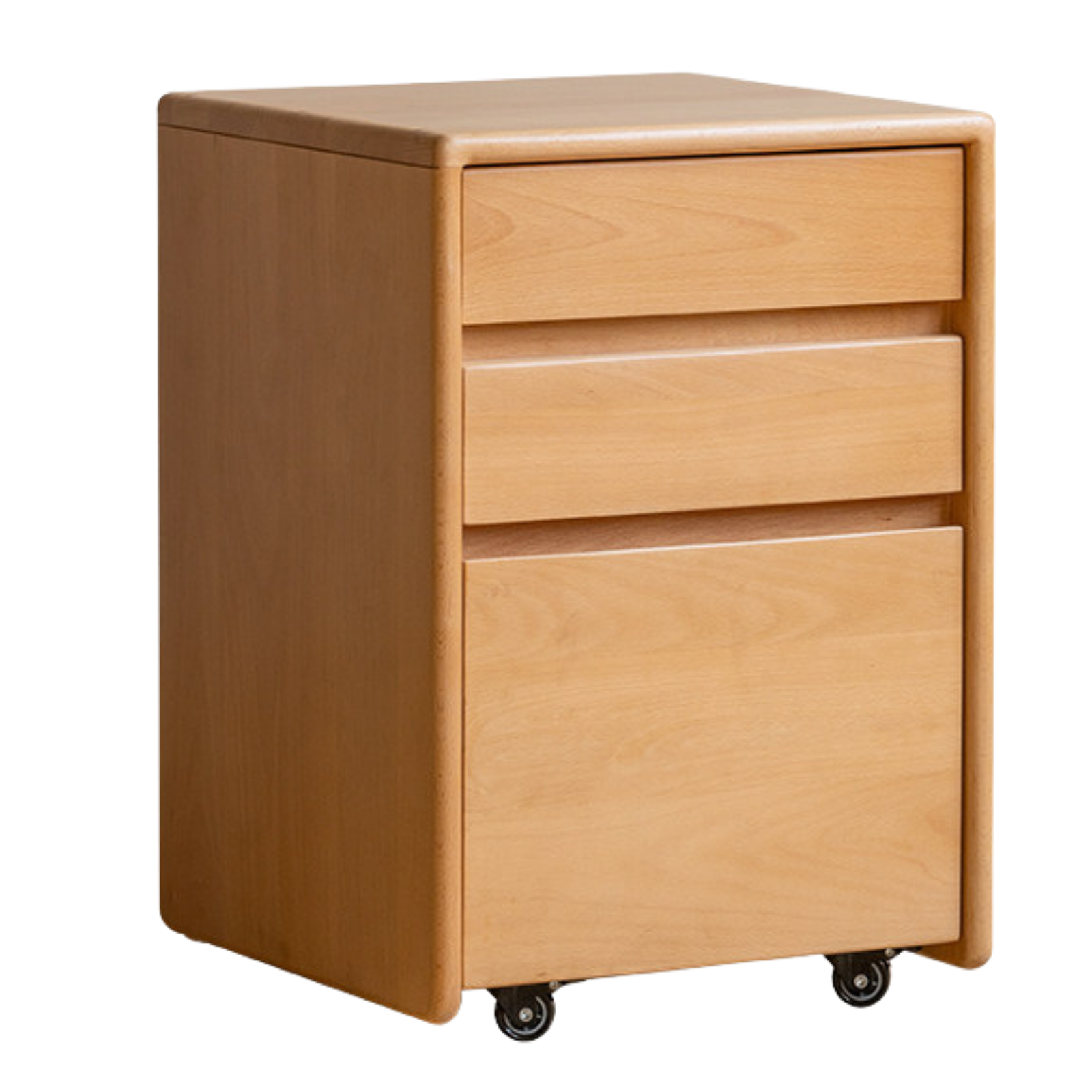 Oak, Rubberwood Solid Wood Drawer Multi-Functional Kids Nightstand