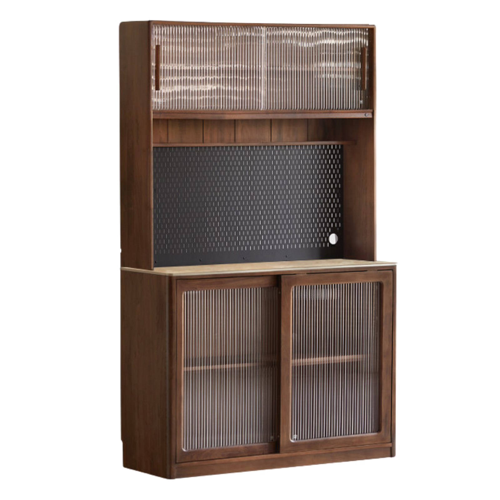 Black Walnut, Ash, Sandalwood Solid Wood Sideboard Hole Storage