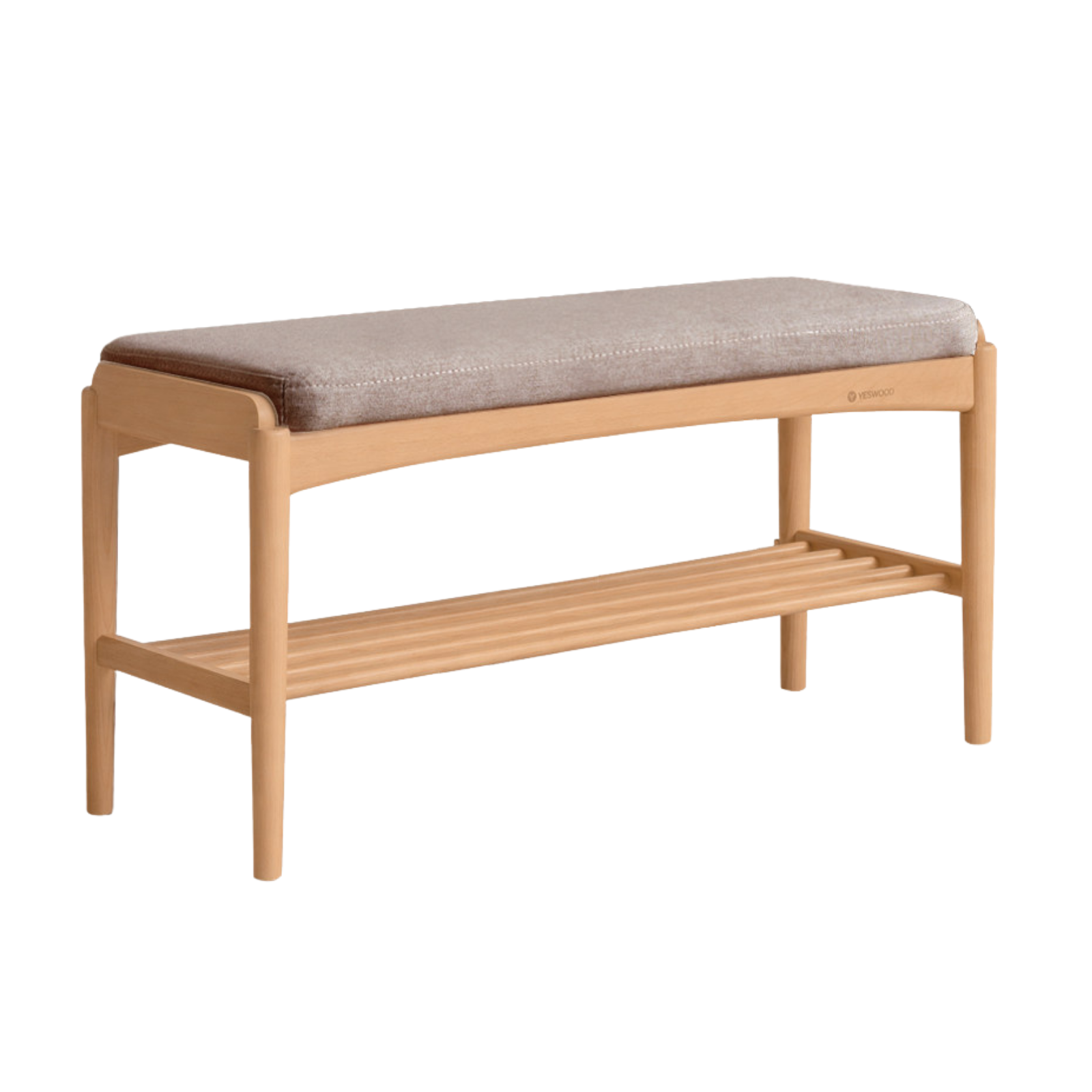 Back Walnut, Oak, Beech, Cherry Solid Wood Shoe Storage Bench