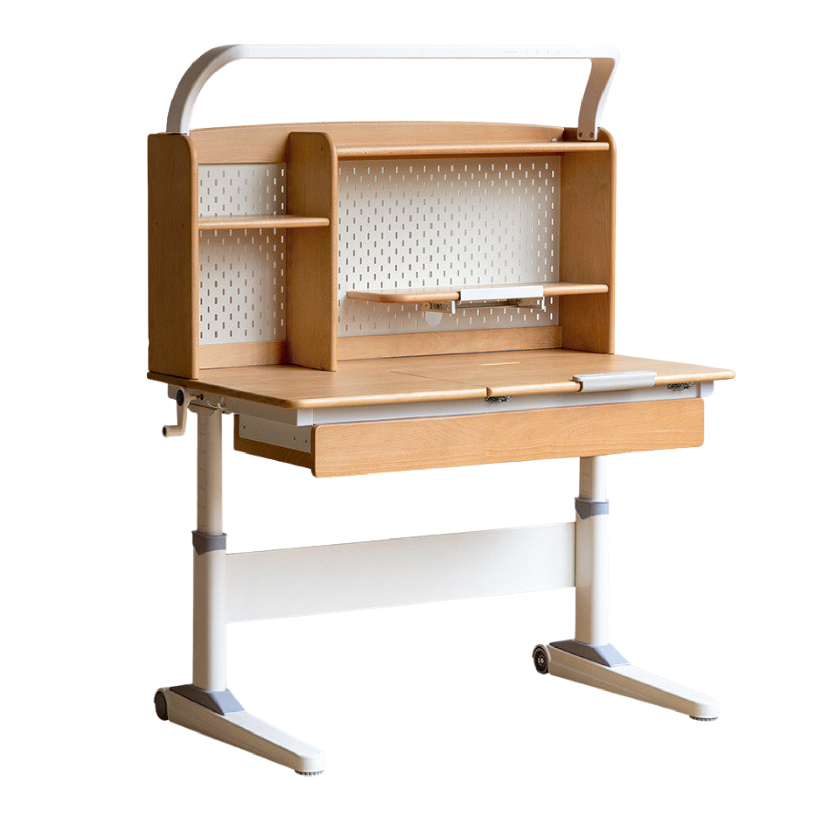 Beech Solid Wood Kids Raised and Lowered Study Table
