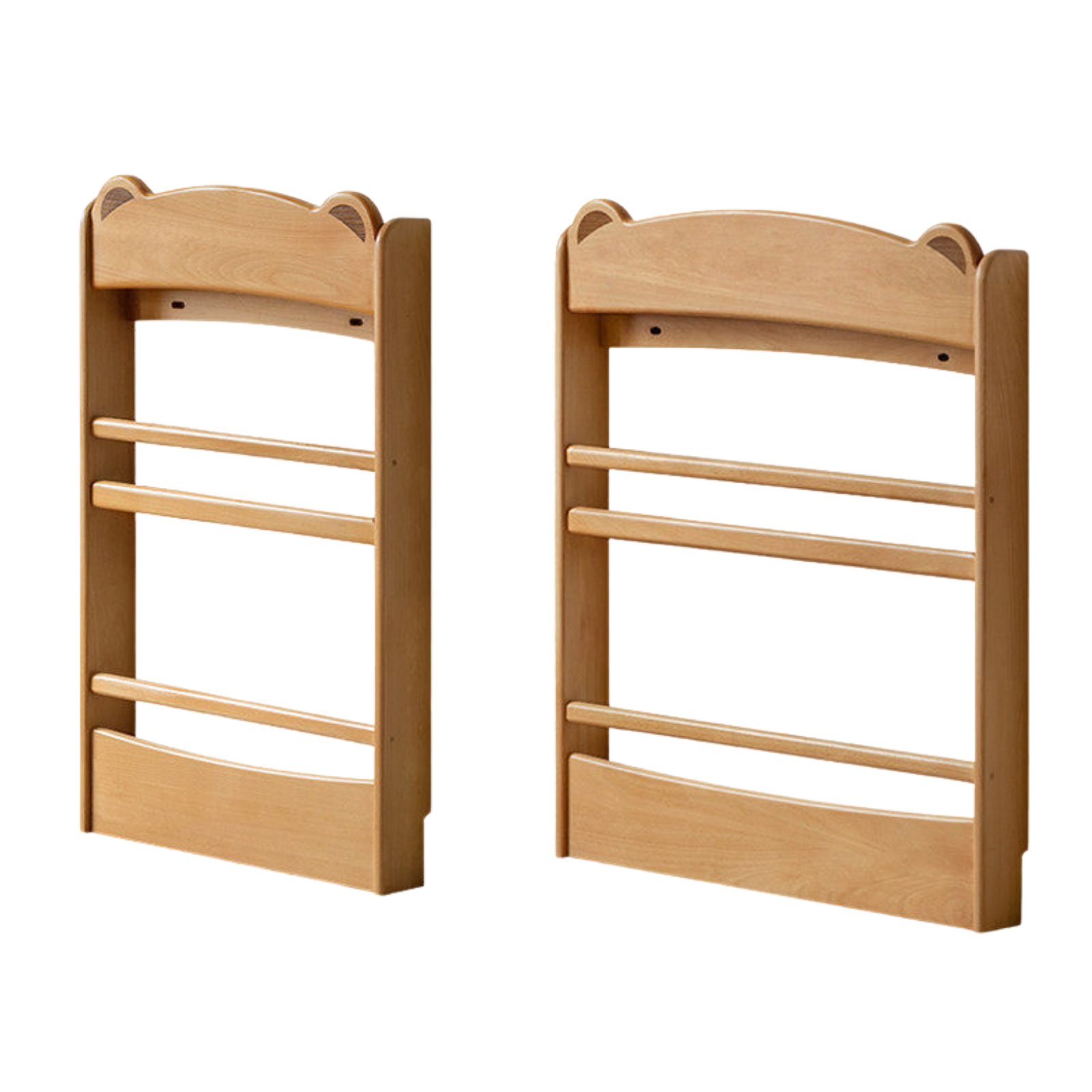 Beech Solid Wood Children's Multi-Layer Narrow Bookshelf
