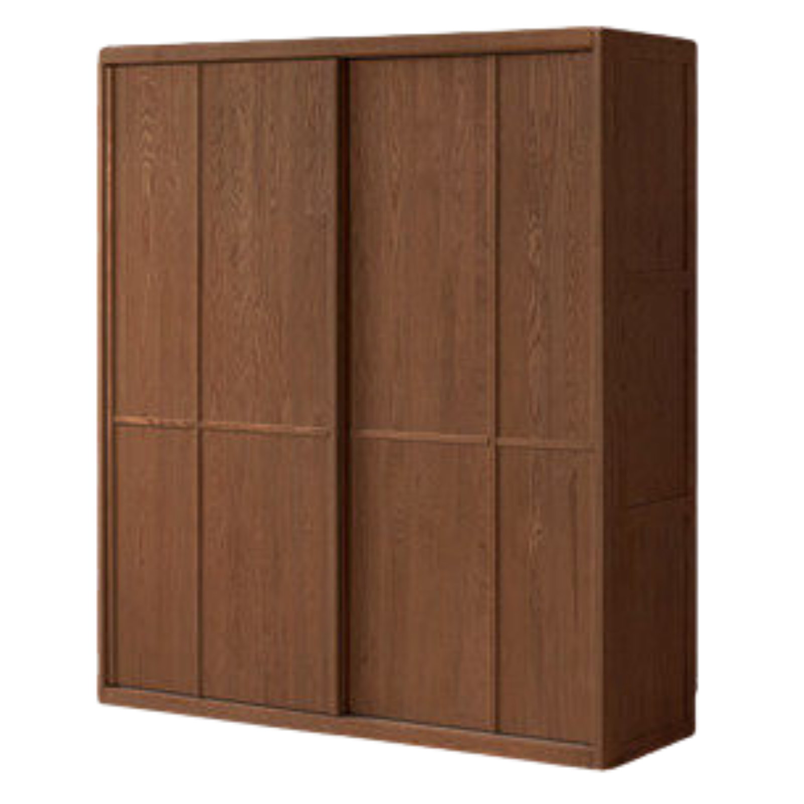 Ash Solid Wood Modern Wardrobe With Sliding Doors