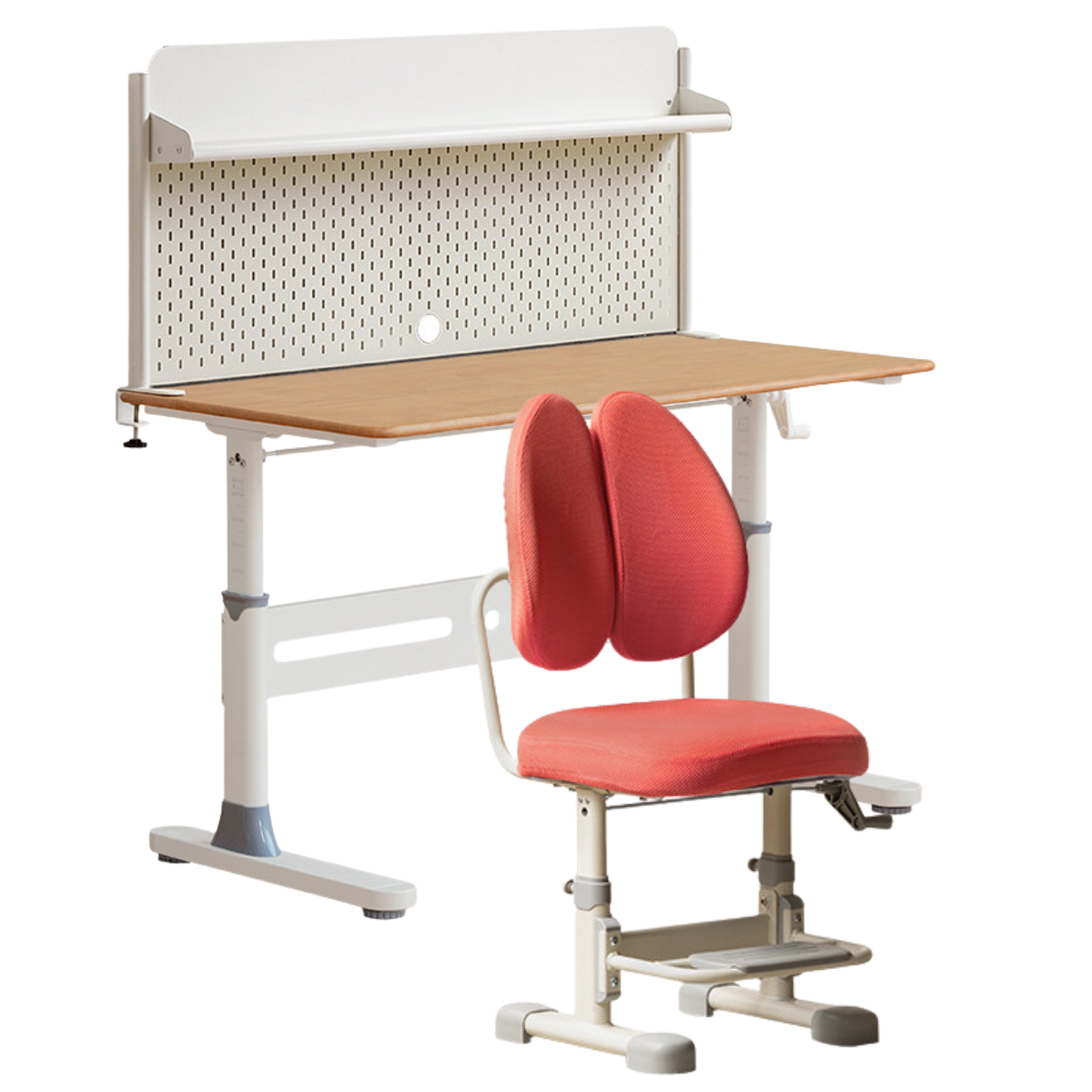 Beech, Solid Rubberwood Solid Wood Kids Liftable Desk