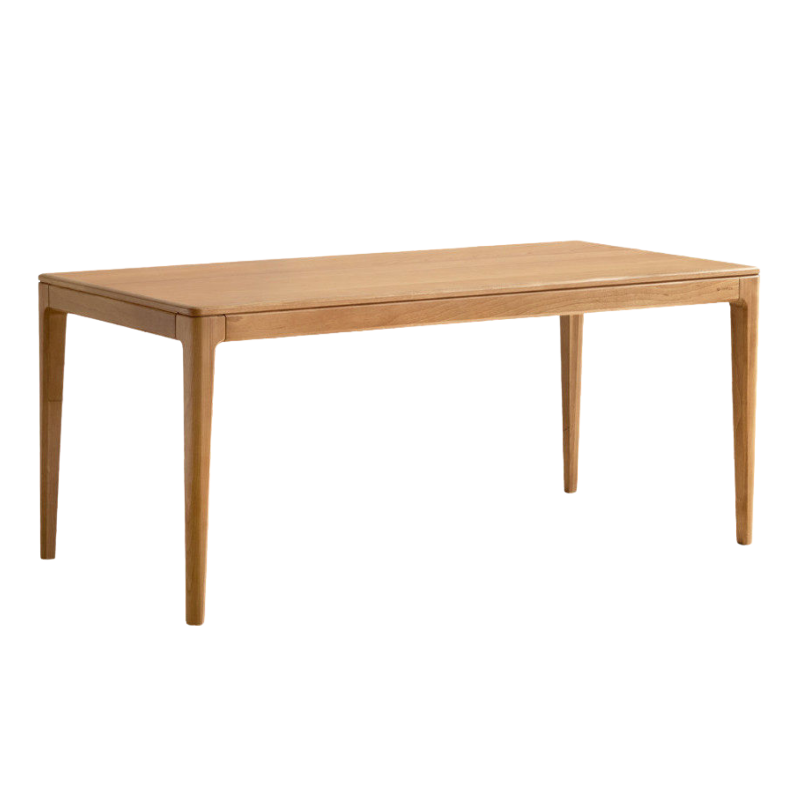 Oak Solid Wood Dining Table with Rectangular Top and Clean Lines