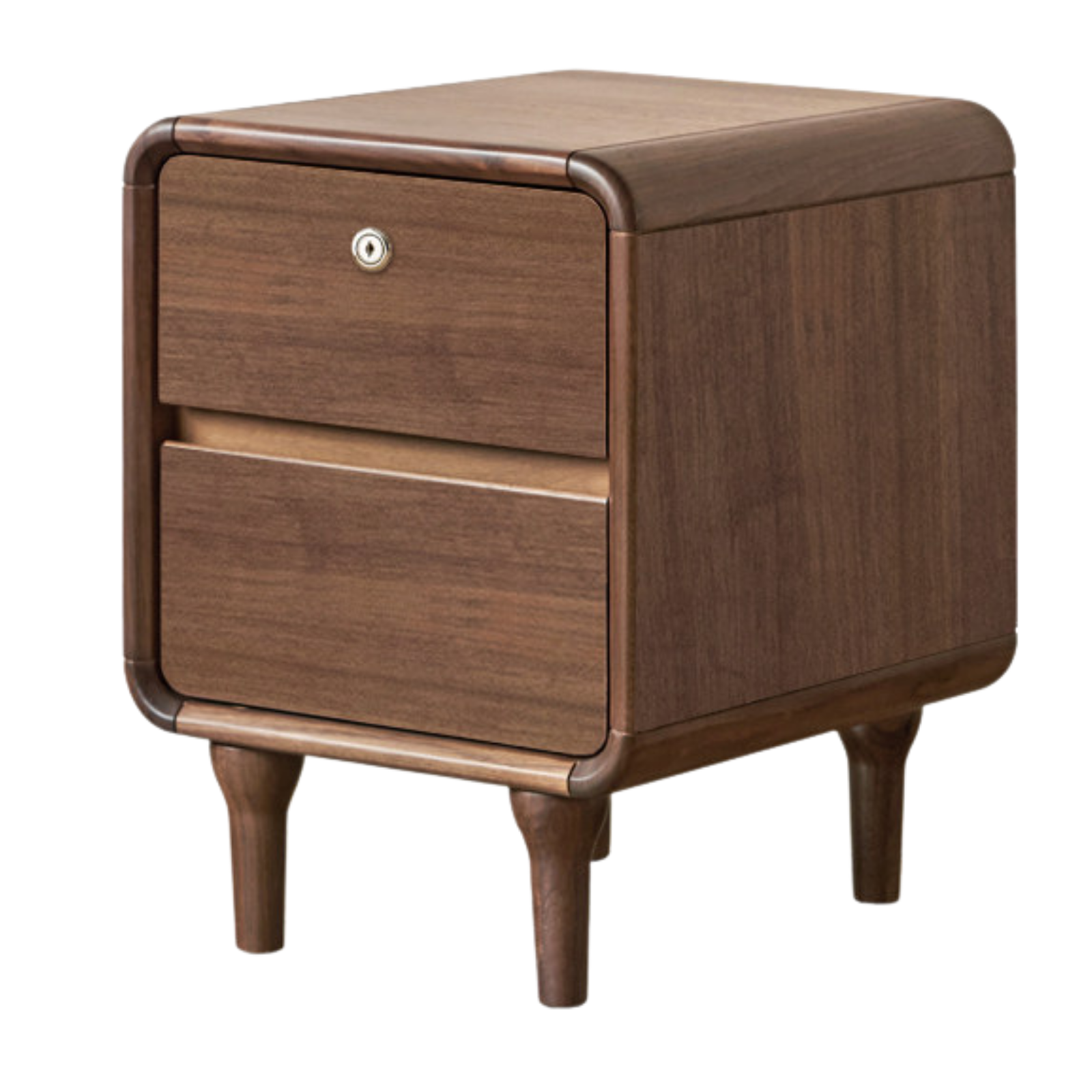 Black Walnut, Catalpa, Sandalwood Solid Wood Minimalist Nightstand