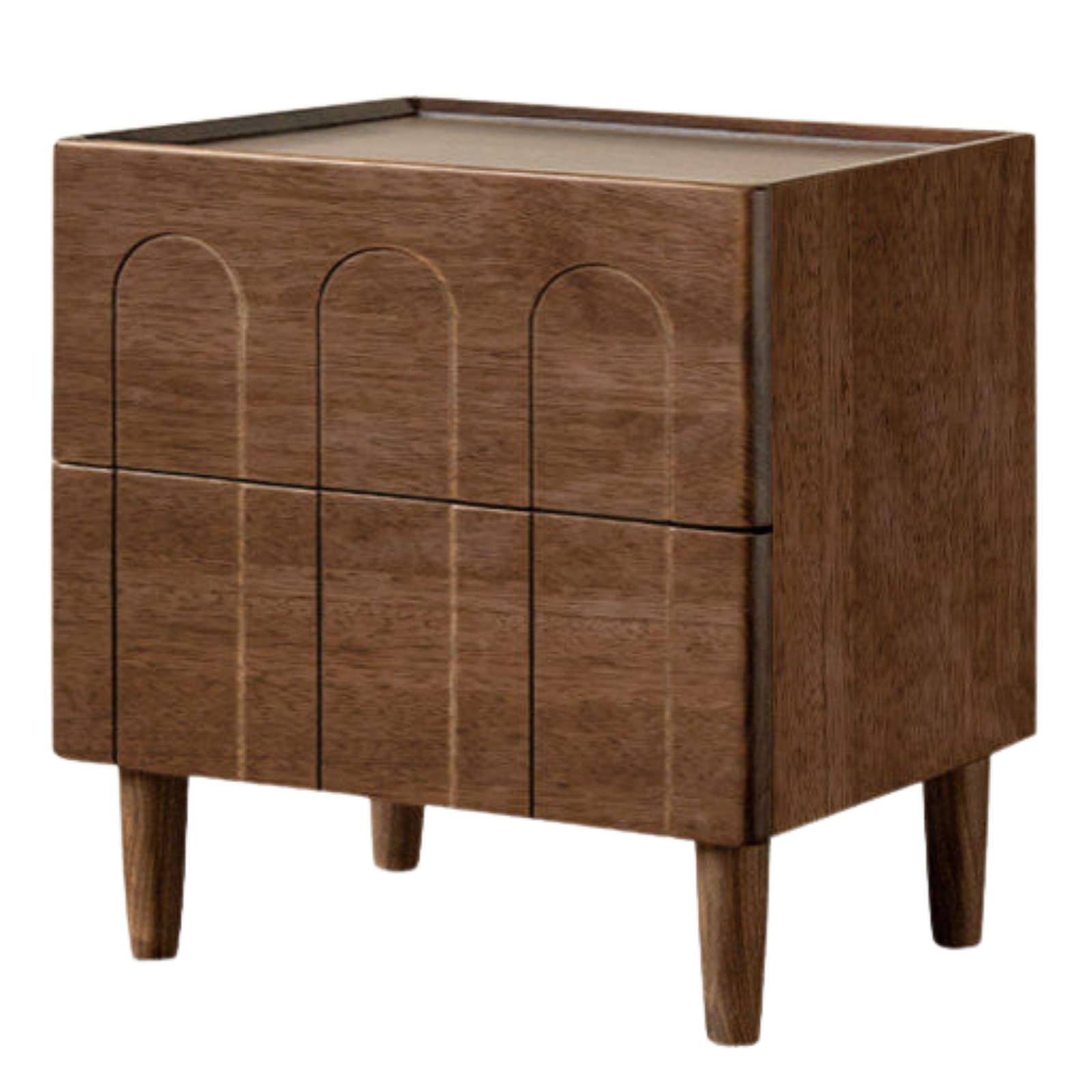Black Walnut, Poplar, Sandalwood Solid Wood Modern Simple Nightstand.