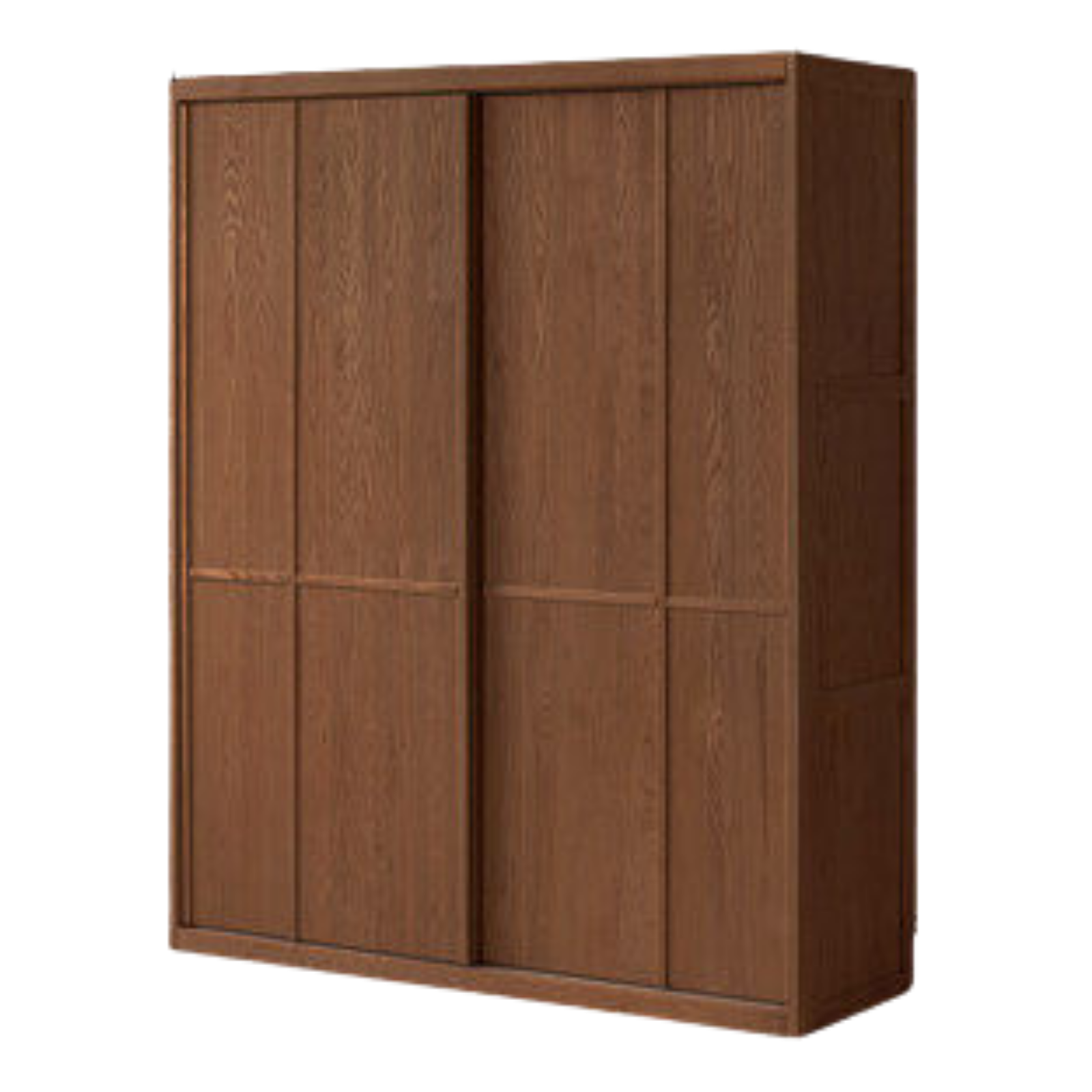 Ash Solid Wood Modern Wardrobe With Sliding Doors