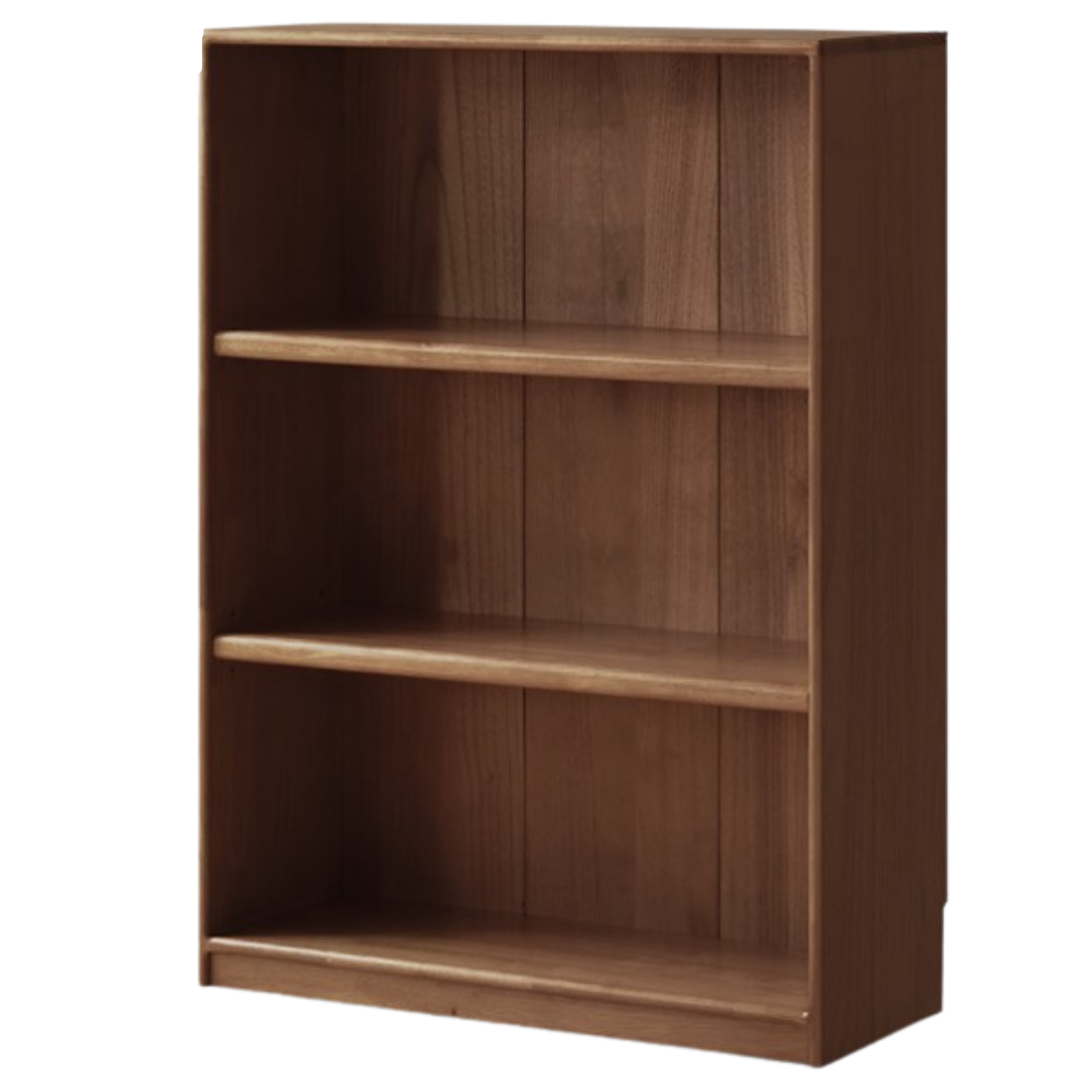 Solid Rubberwood Modern Minimalist Bookcase with Floor-Standing Storage
