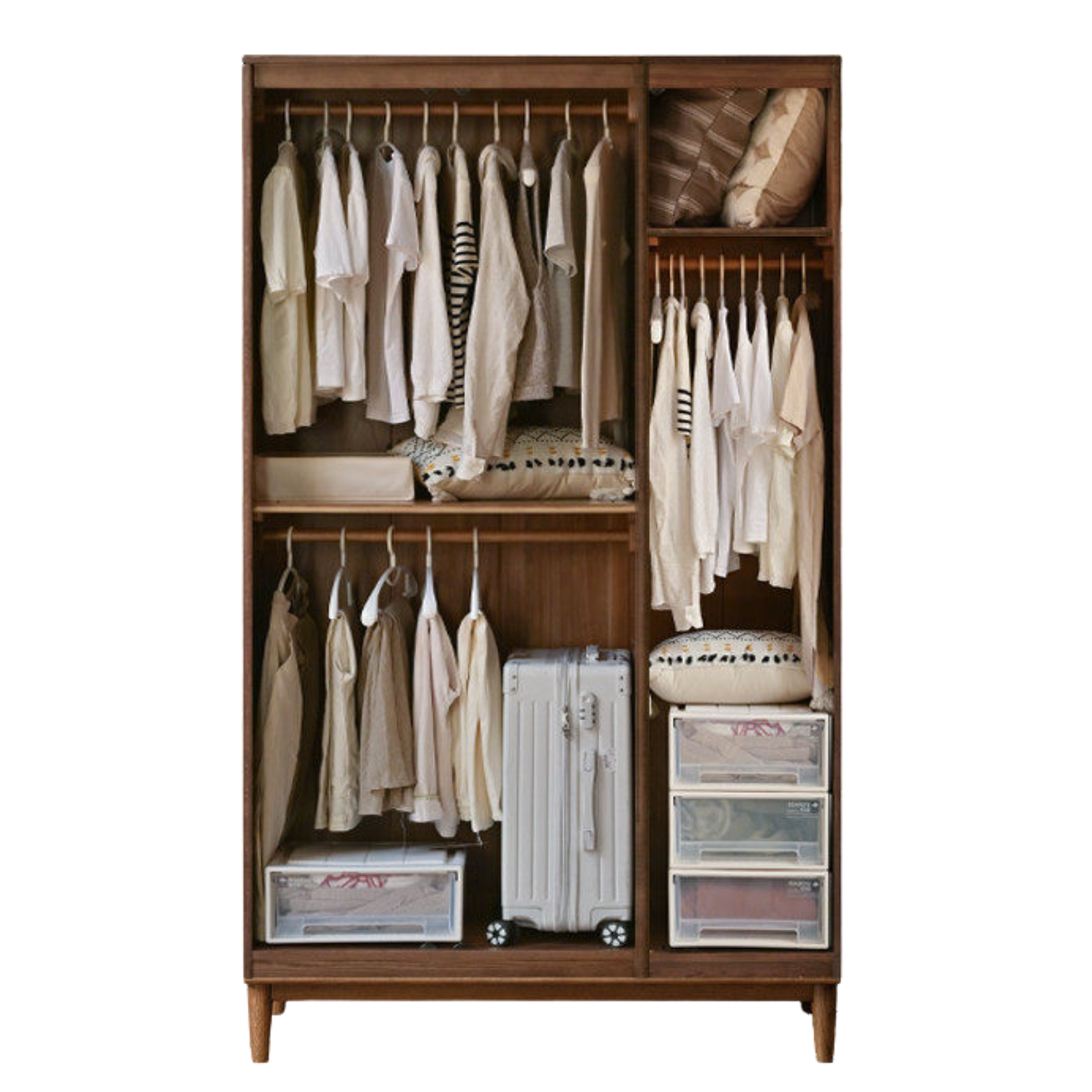 Oak Solid Wood Modern Wardrobe.