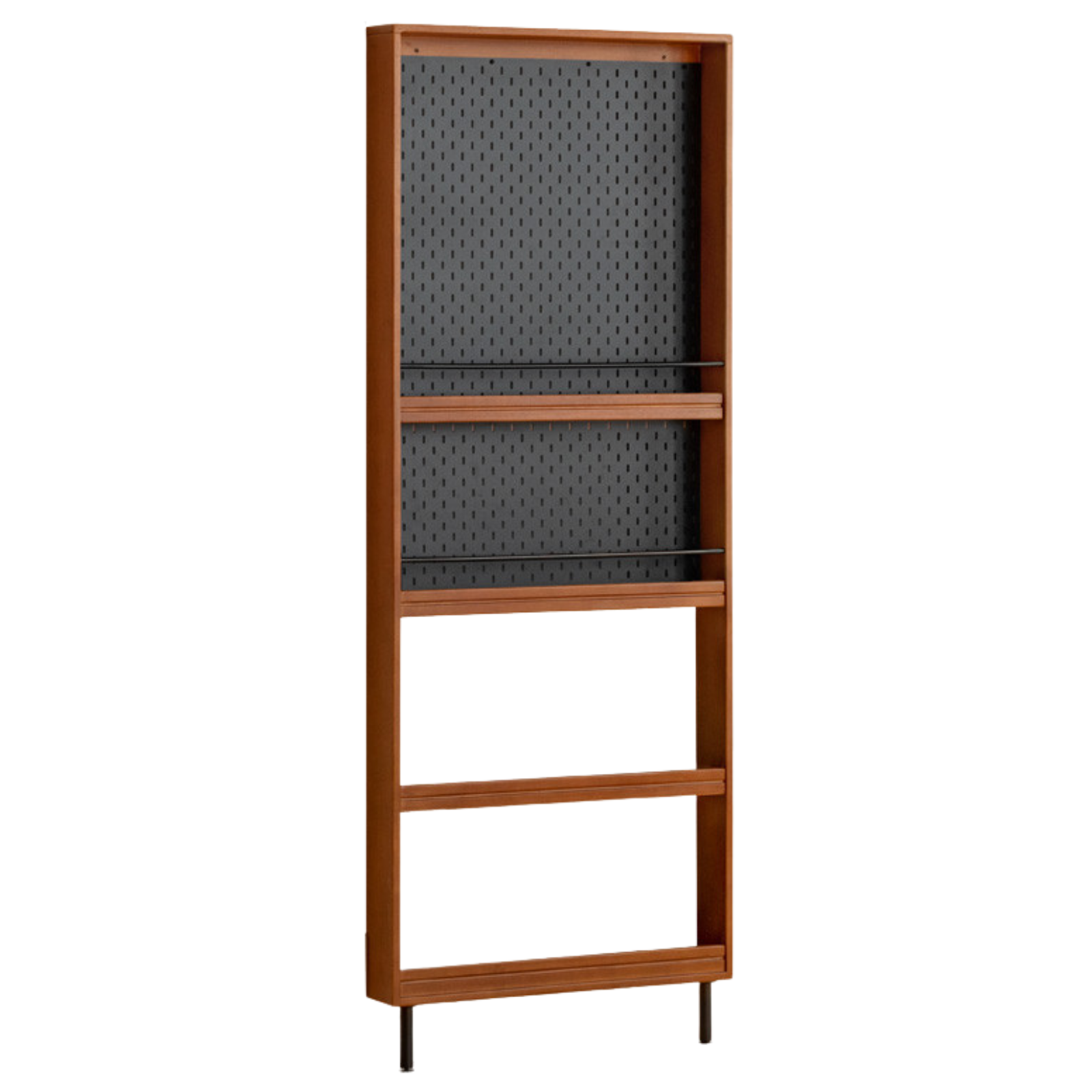 Solid Rubberwood Vintage Style Ultra-Thin Bookshelf
