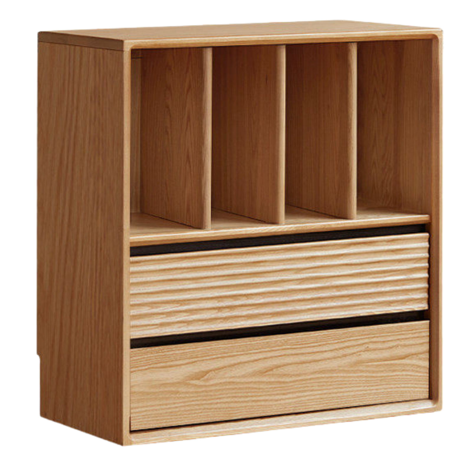 Ash, White Ash, Oak Solid Wood Combination Module Bookcase))
