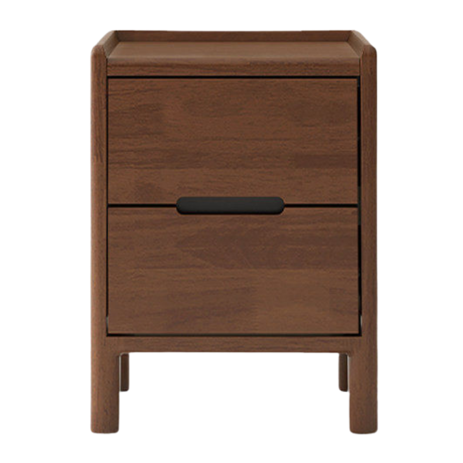 Oak Solid Wood, Solid Rubberwood Nordic Modern Nightstand.
