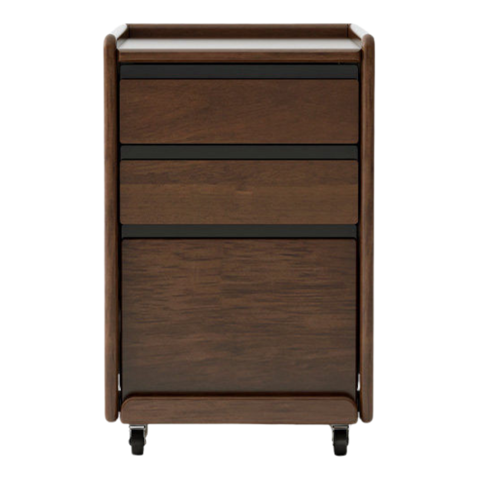 Black Walnut, Oak, Cherry Solid Wood Mobile Side Table
