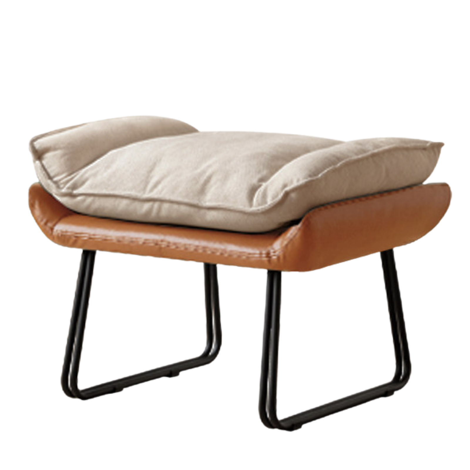 Oak Solid Wood, Fabric Sofa Footstool, Changing Stool