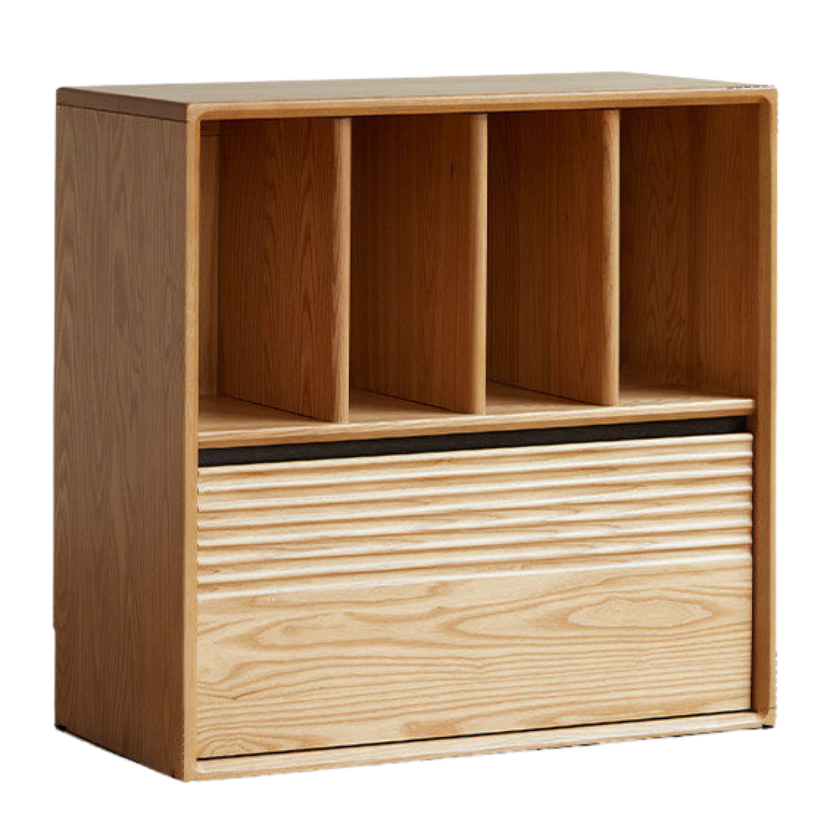 Ash, White Ash, Oak Solid Wood Combination Module Bookcase))