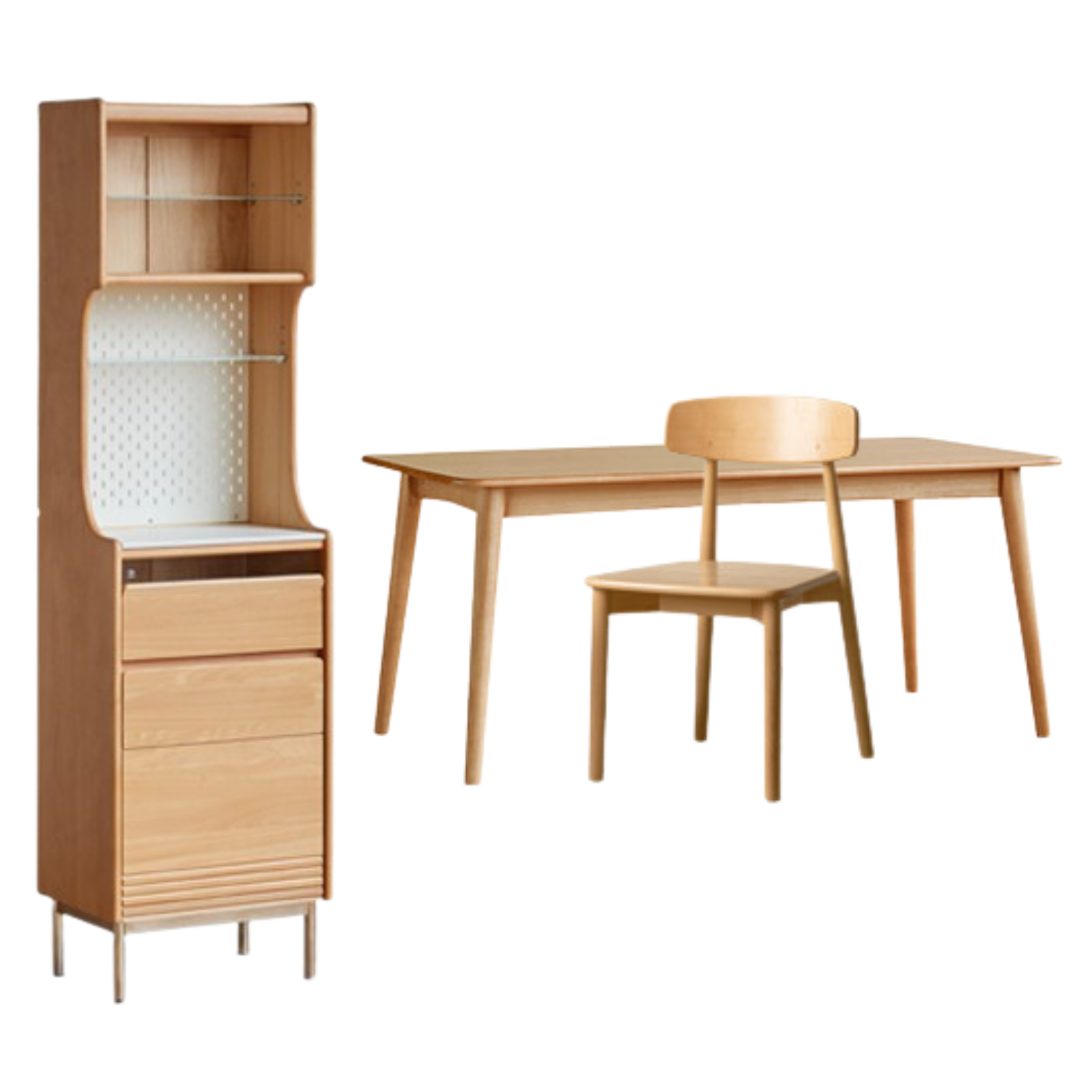 Beech Solid Wood Rock Board Dining Sideboard