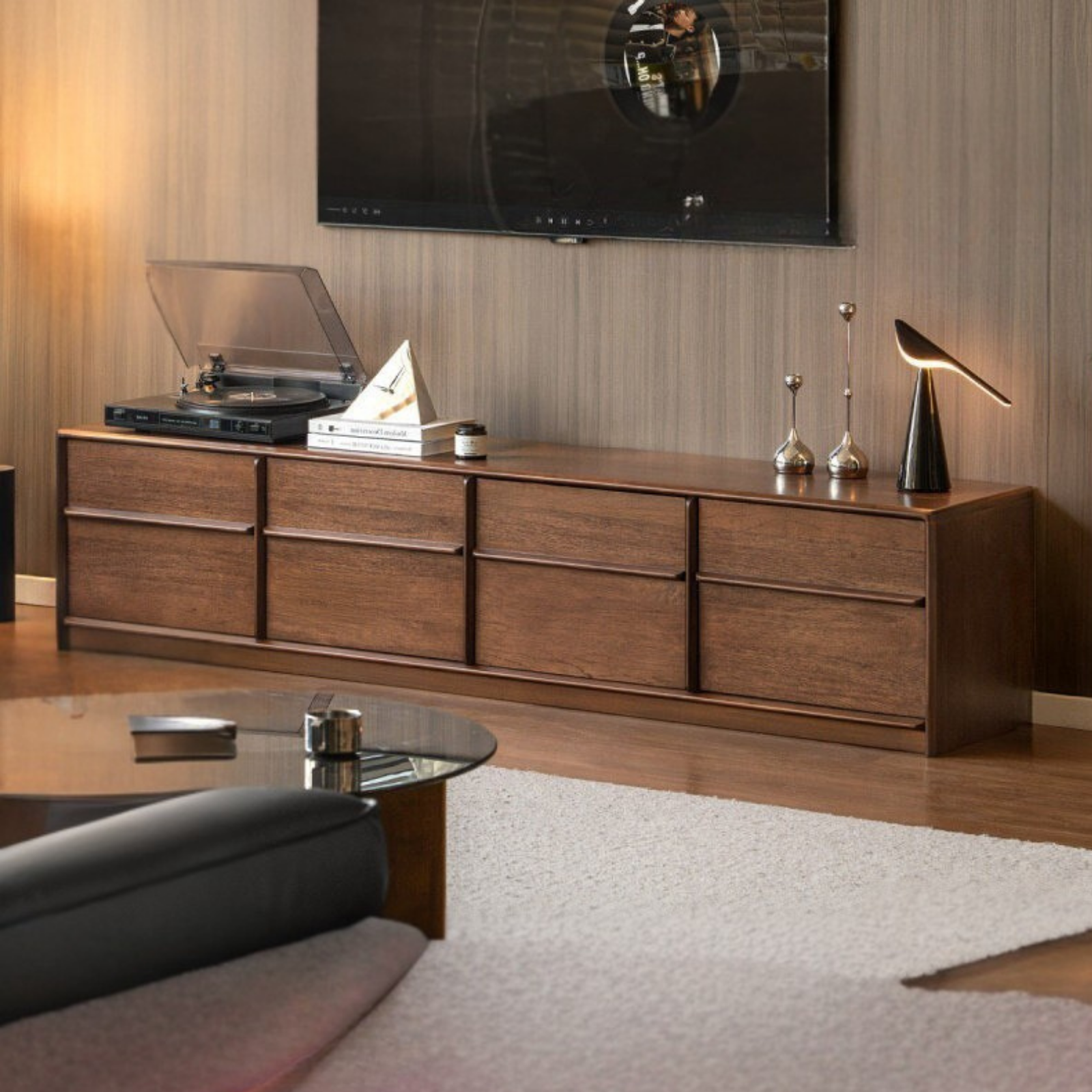 Solid Rosewood Modern Simple TV Cabinet