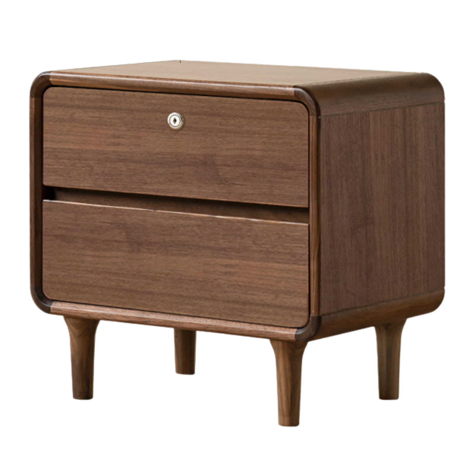 Black Walnut, Catalpa, Sandalwood Solid Wood Minimalist Nightstand