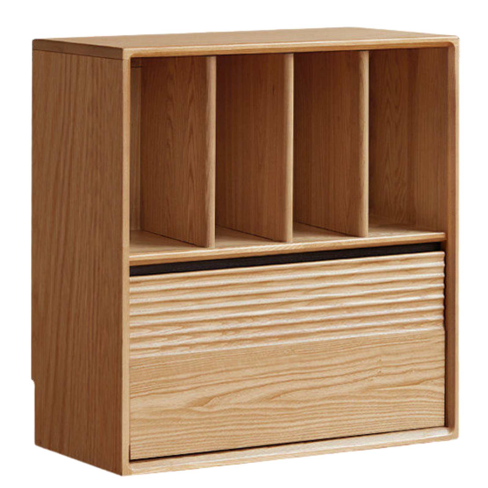 Ash, White Ash, Oak Solid Wood Combination Module Bookcase))
