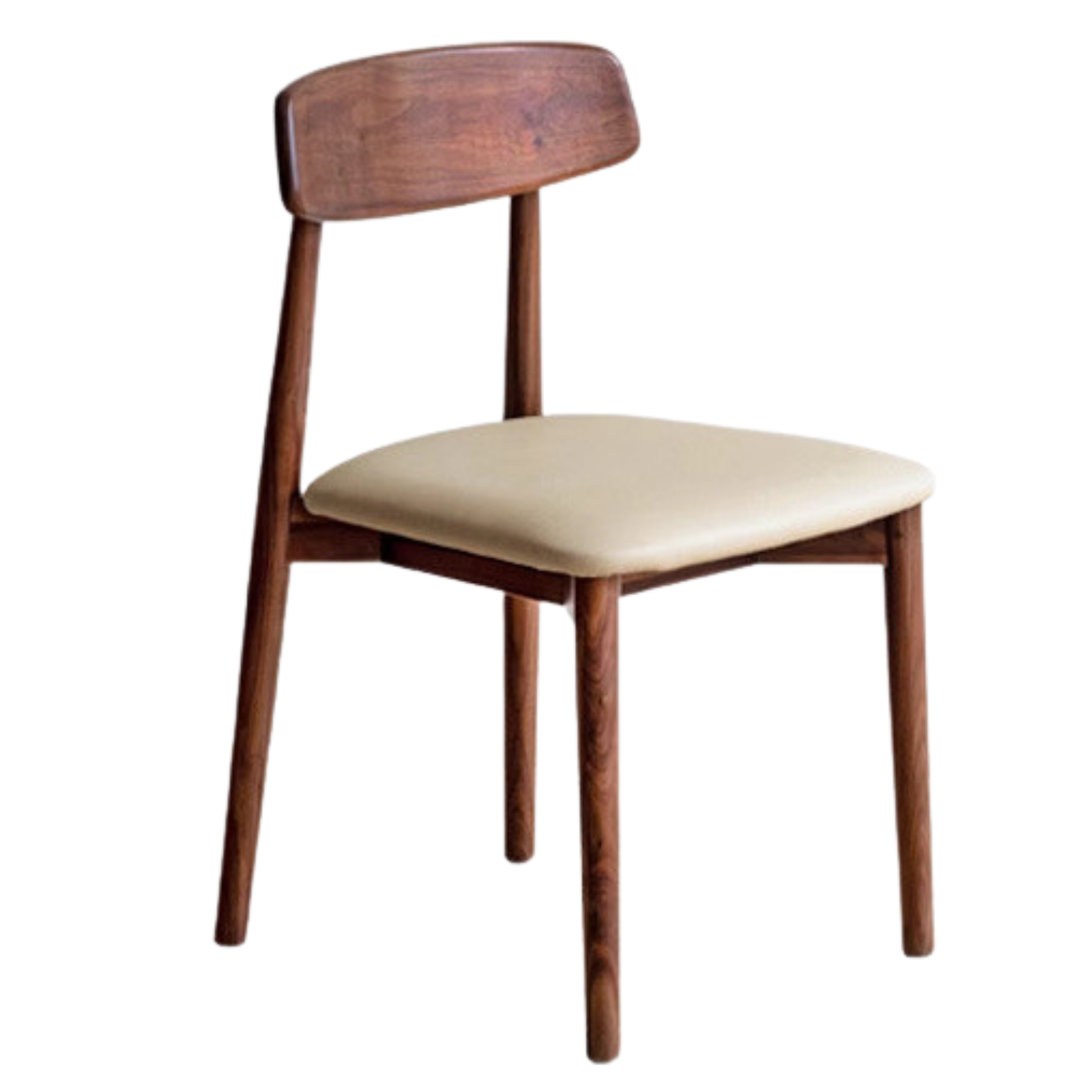 Set 4 pcs Black Walnut, Sandalwood Solid Wood Dining Chair