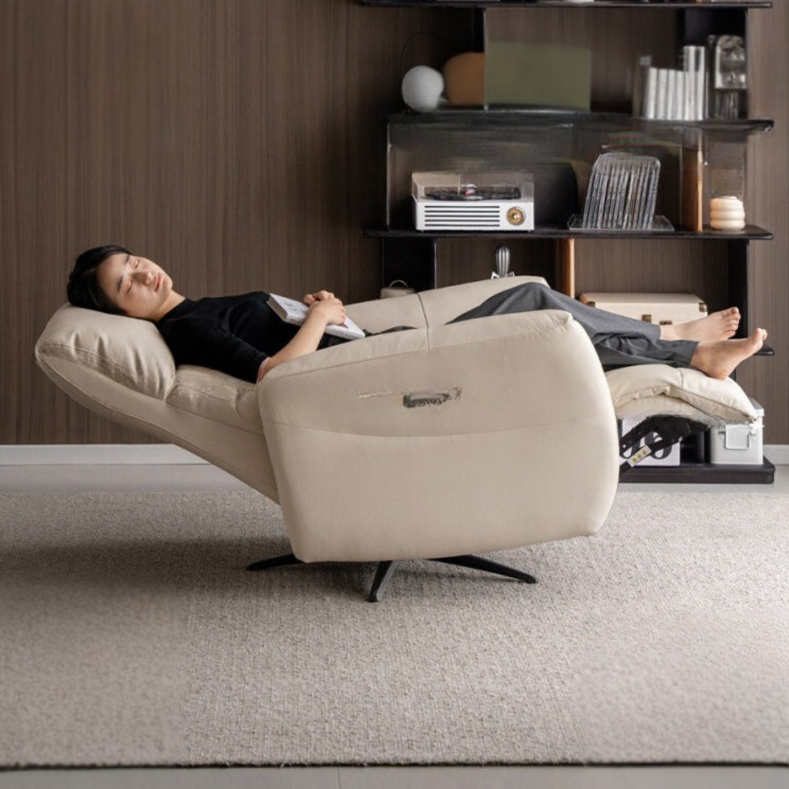 Genuine Leather Modern Functional Electric Chair