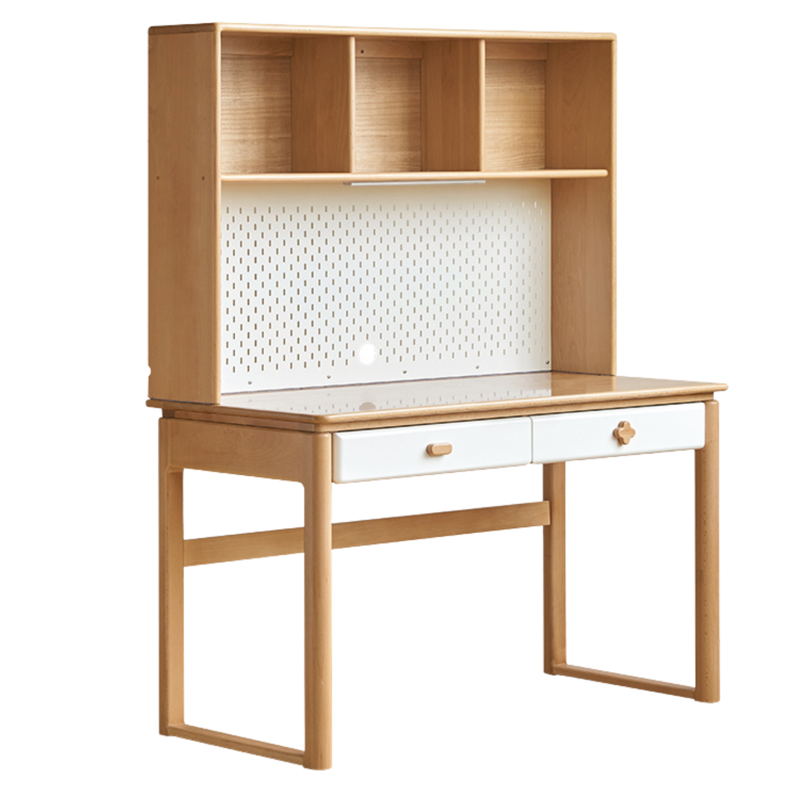 Oak, Beech Solid Wood Modern Kids Study Table