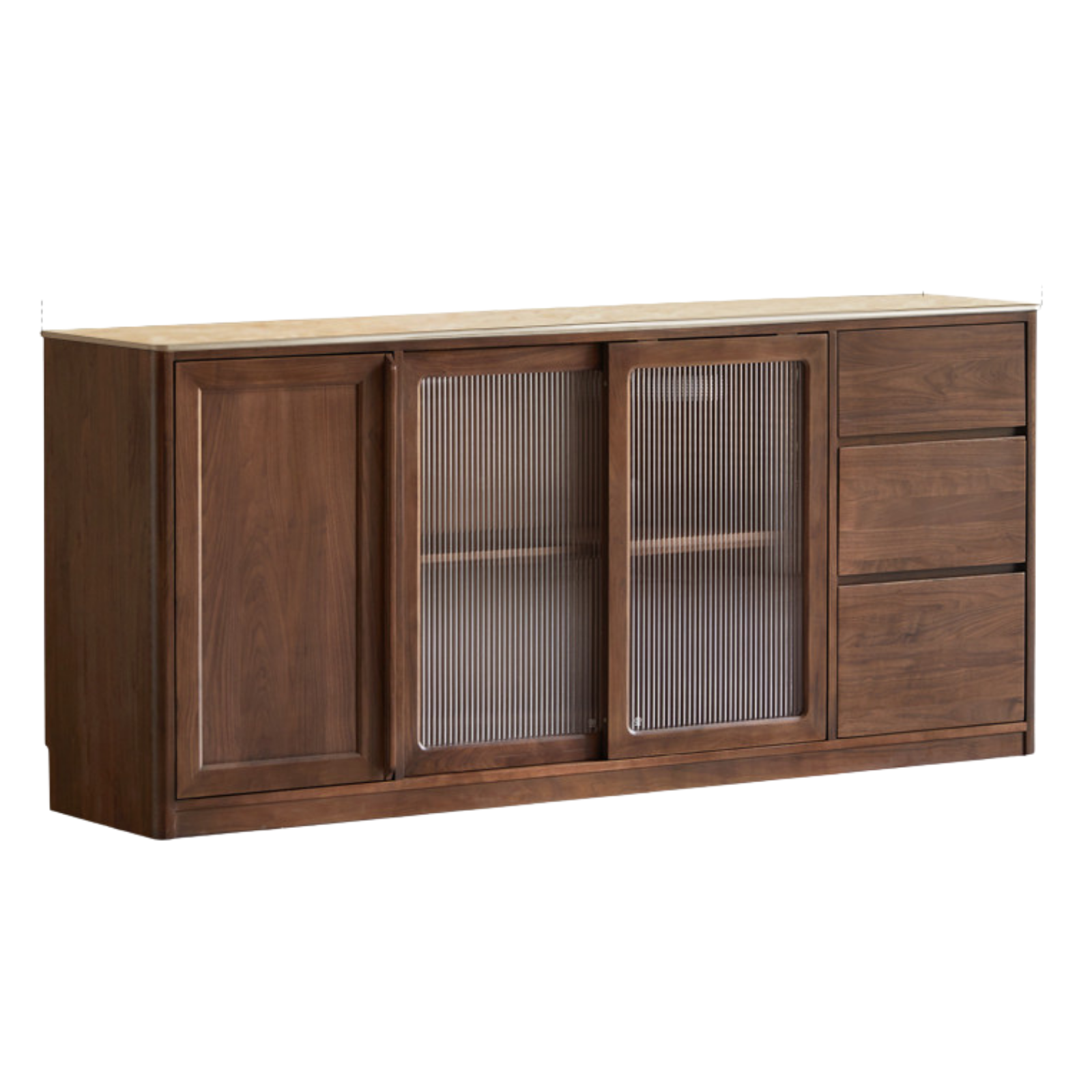 Black Walnut Solid Wood Sideboard Hole Storage