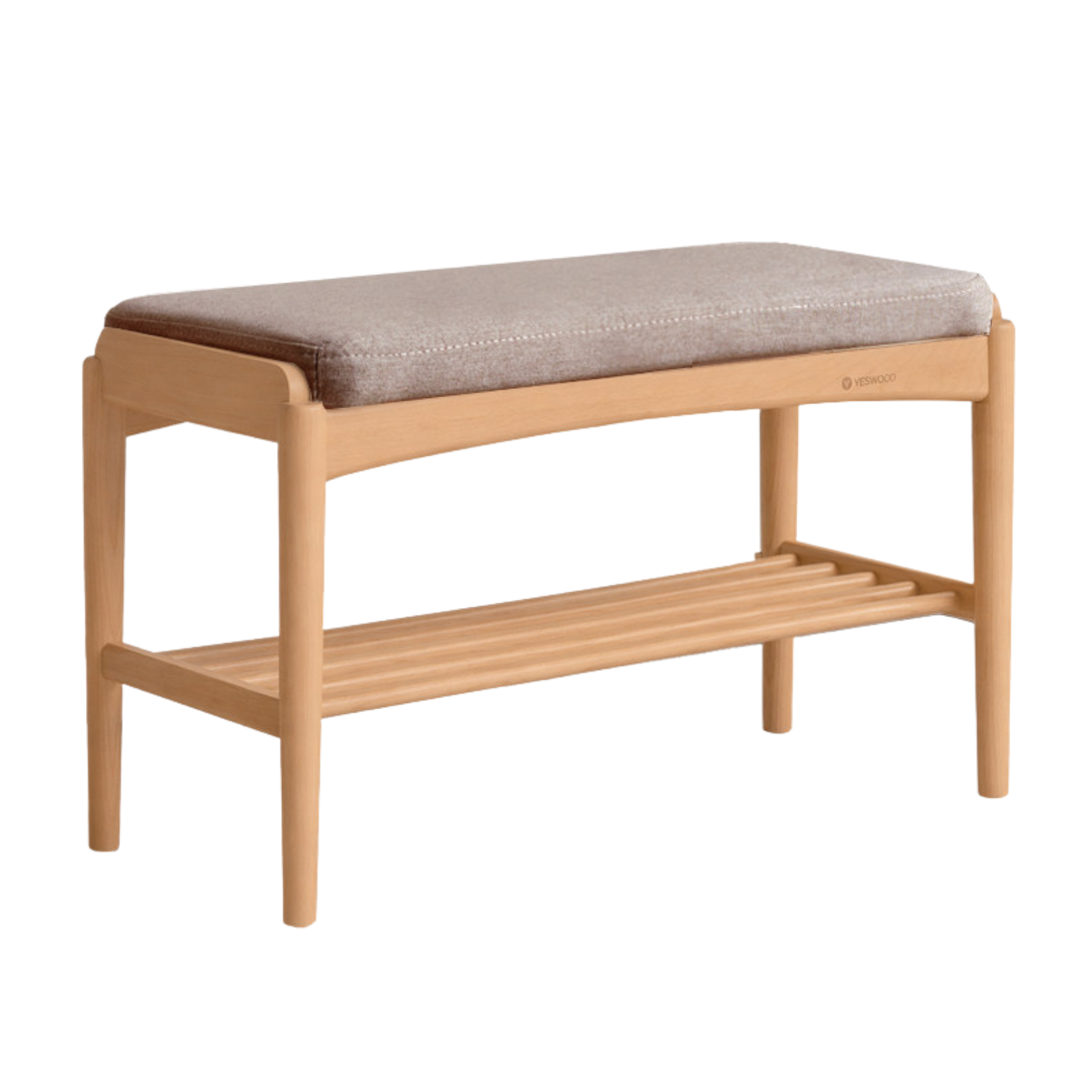 Back Walnut, Oak, Beech, Cherry Solid Wood Shoe Storage Bench