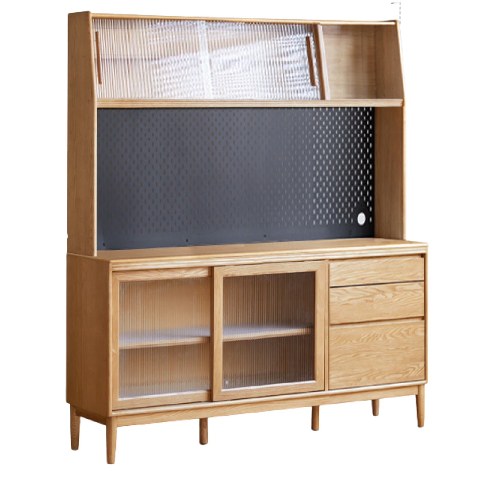 Oak, Ash Solid Wood Large Capacity Storage Sideboard