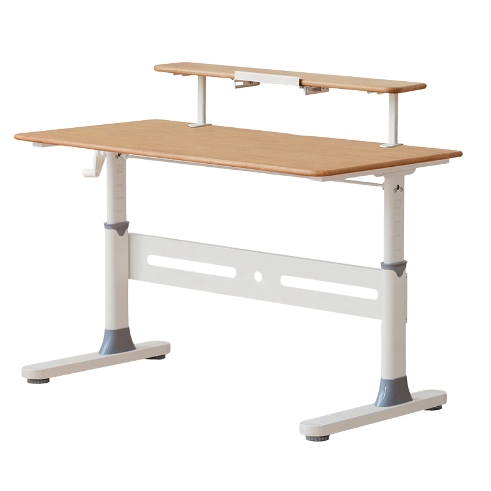 Beech, Solid Rubberwood Solid Wood Kids Liftable Desk