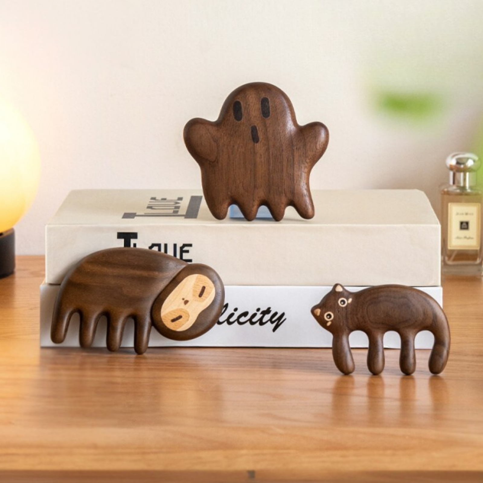 Black Walnut Solid Wood Modern Massage Comb