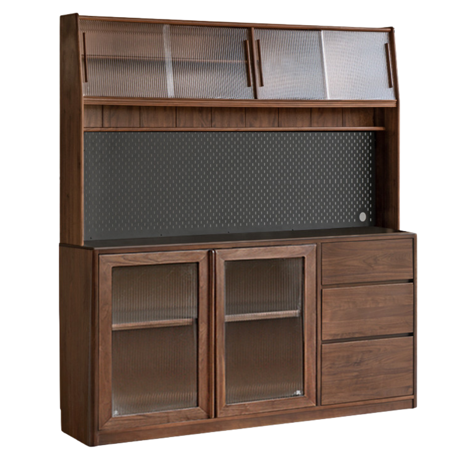 Black Walnut, Ash, Sandalwood Solid Wood Sideboard Hole Storage