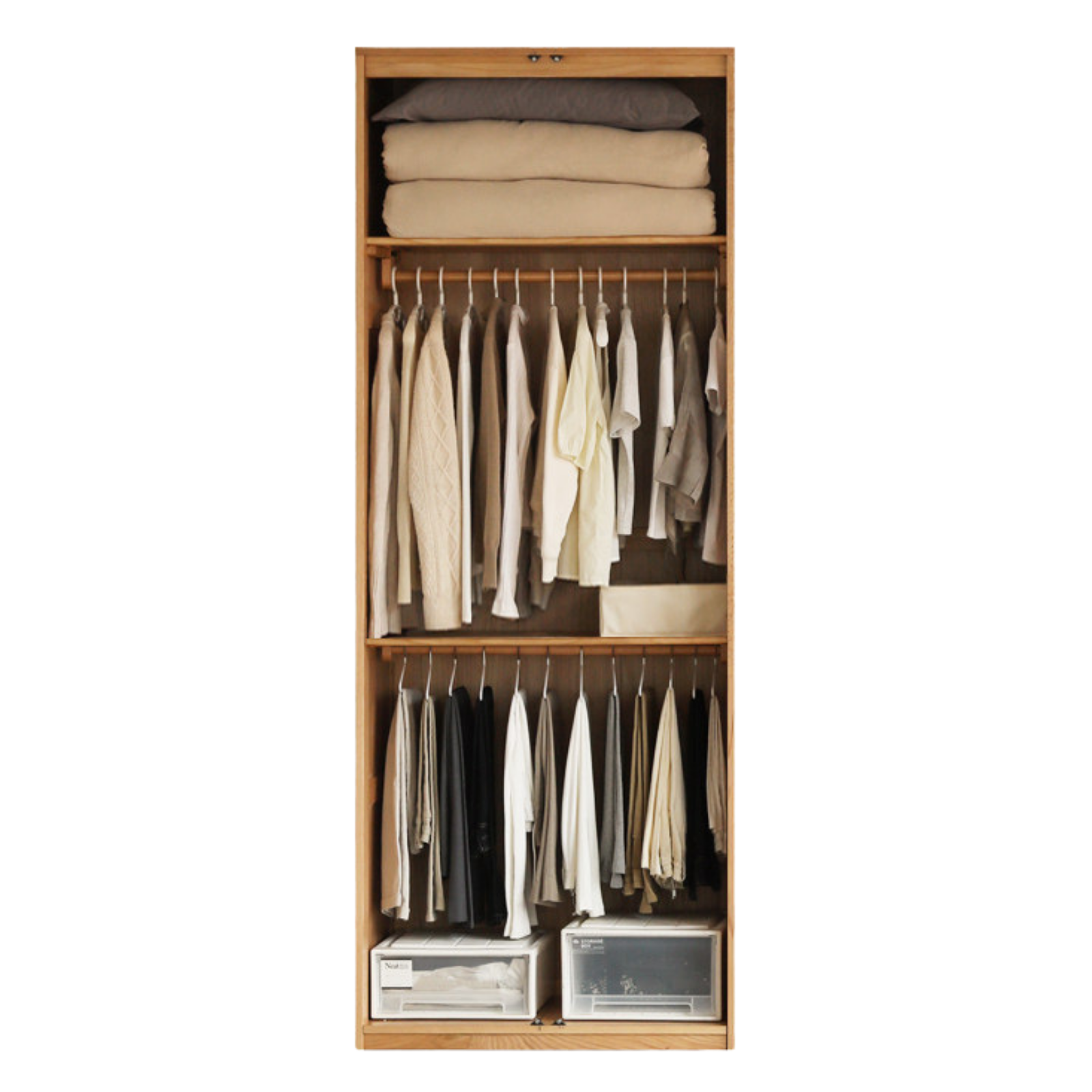 Oak, Ash Solid Wood Sectional Wardrobe