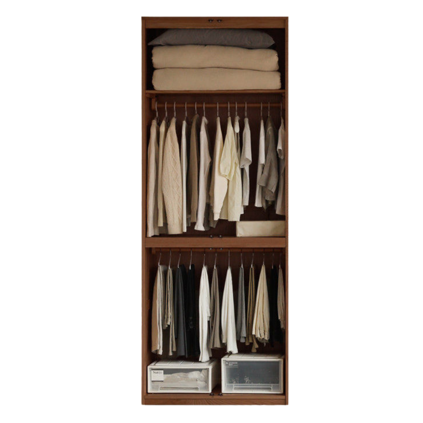 Oak Solid Wood Modern Sectional Wardrobe