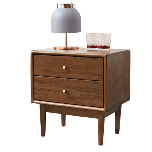 Black Walnut, South American Walnut, Sandalwood Solid Wood Nightstand.