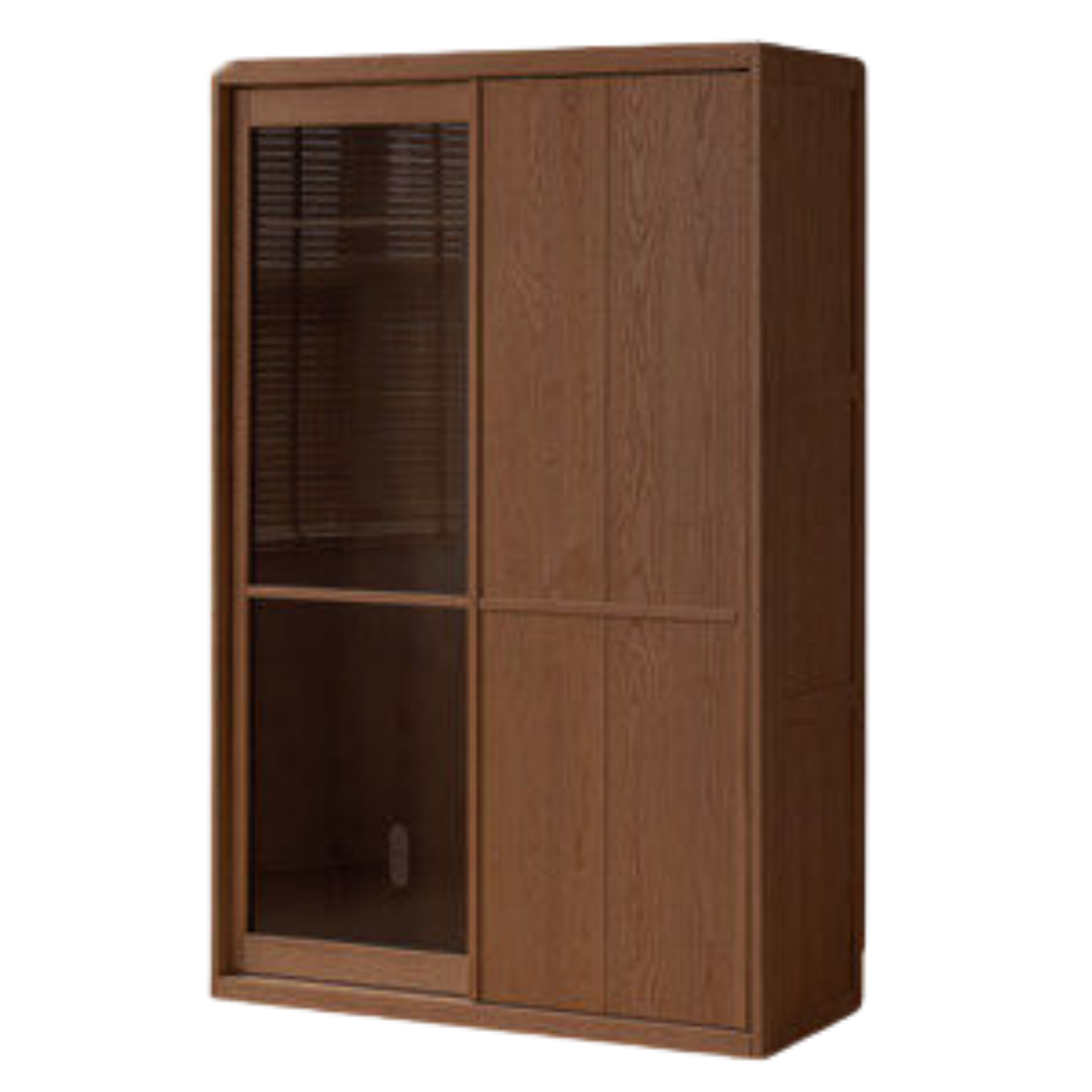 Ash Solid Wood Modern Wardrobe With Sliding Doors