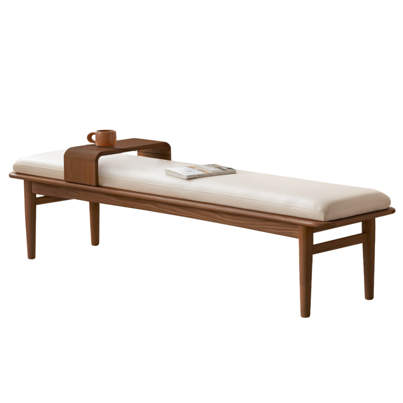 Oak Solid Wood Modern Long Soft Bench
