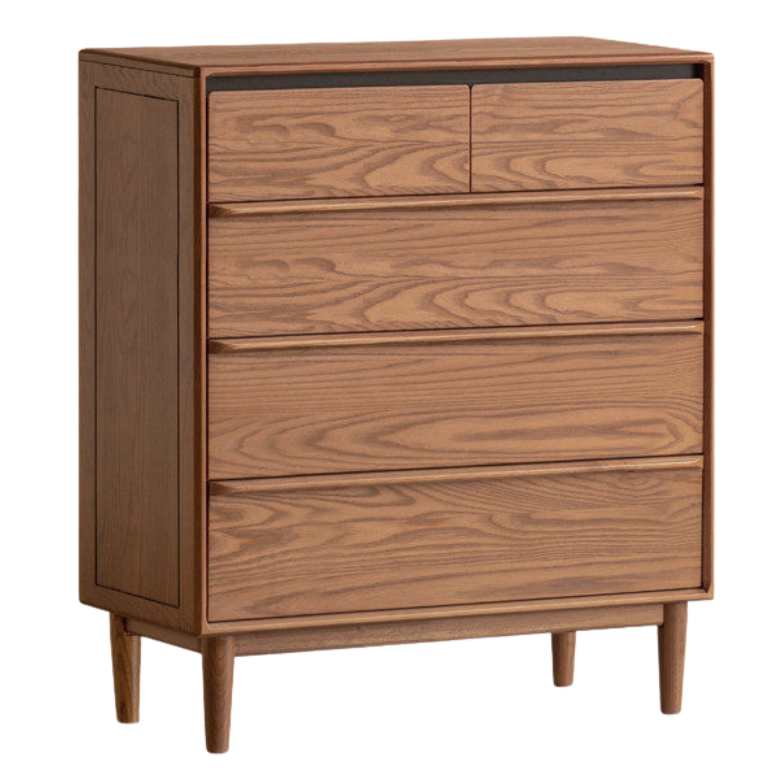 Ash Solid Wood Modern Side Cabinet with Shelved Interior