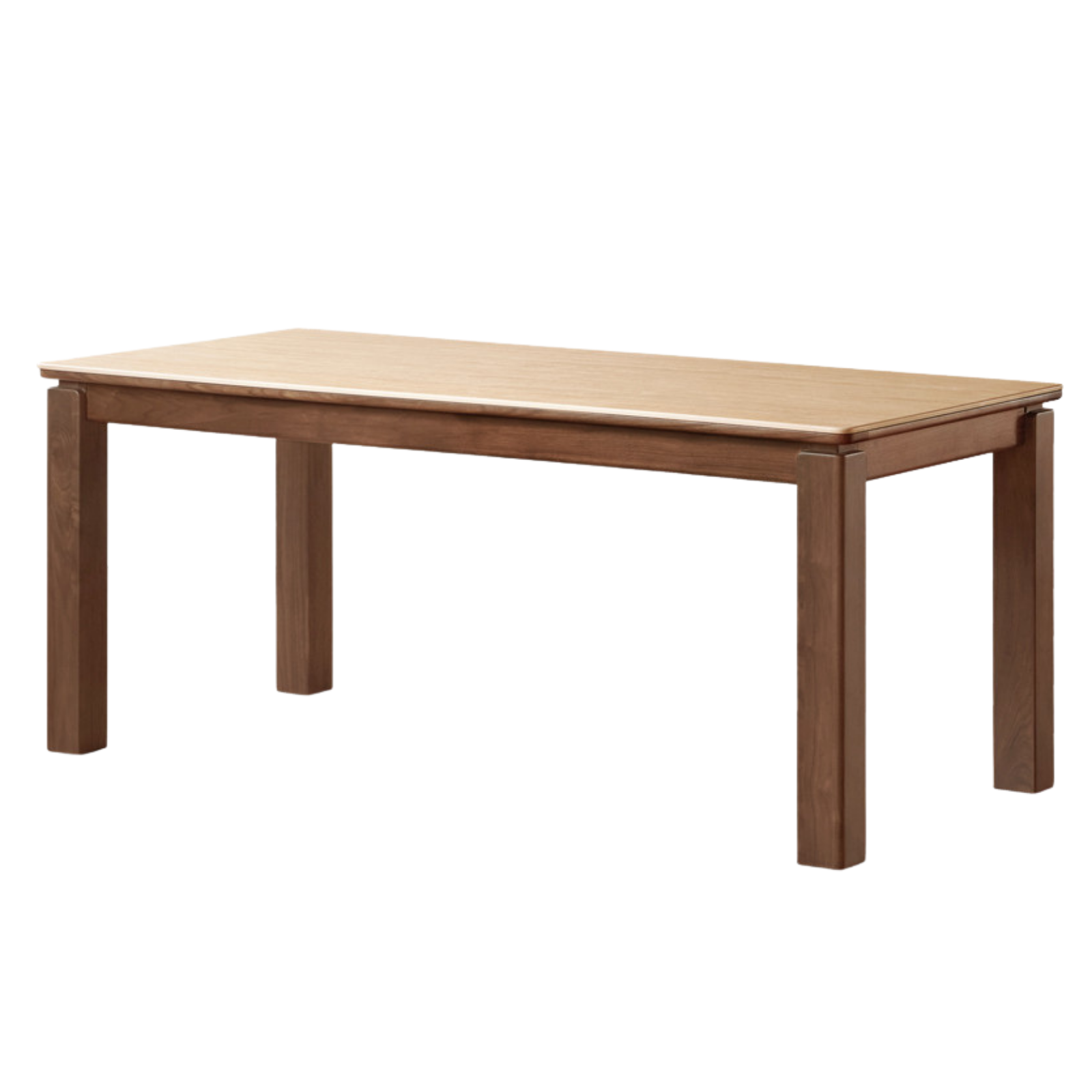 Black Walnut Solid Wood Vintage Travertine Slab Dining Table