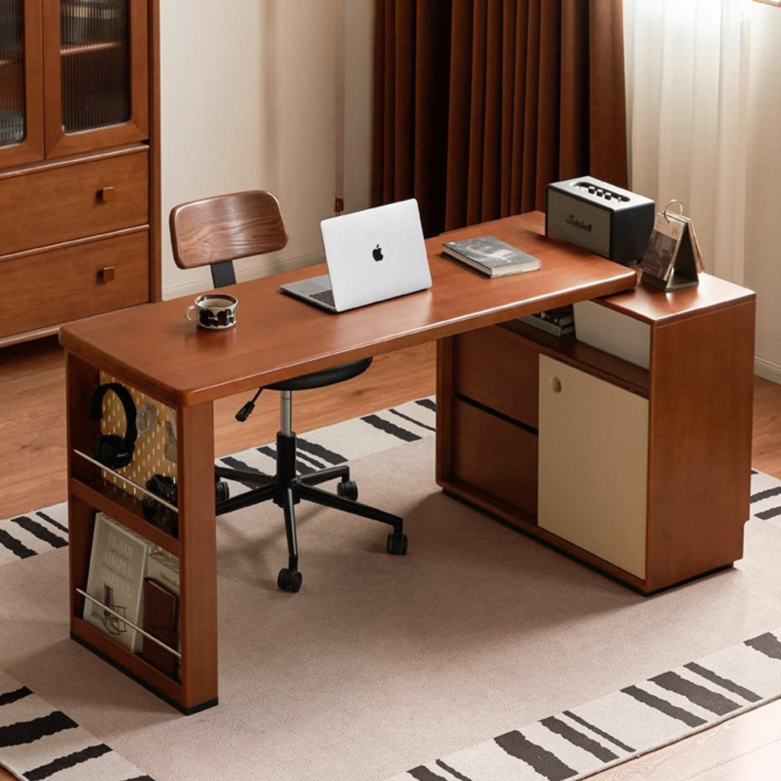 Poplar Solid Wood Antique Style Office Desk