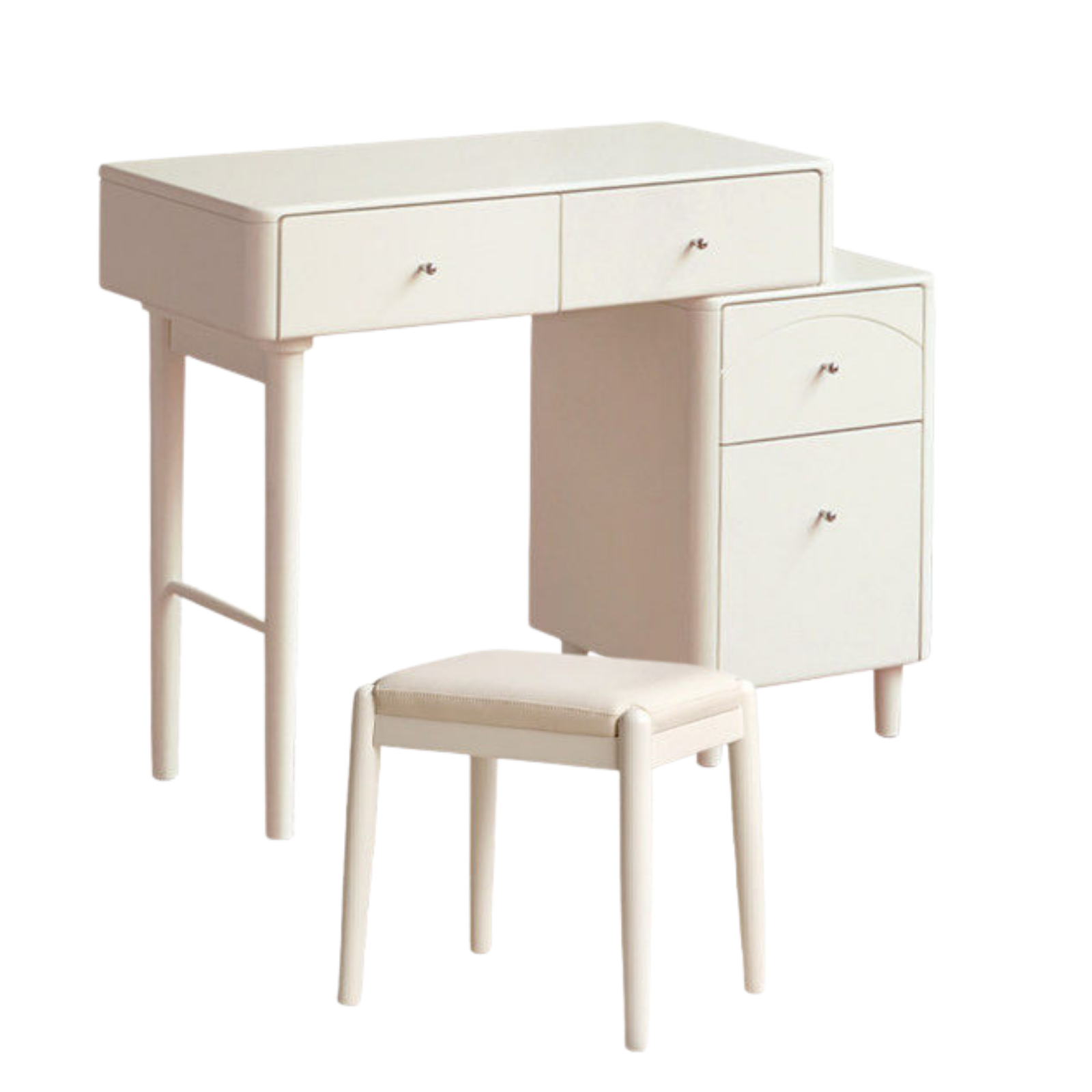 Solid Rubberwood Telescopic Multifunctional Vanity Table