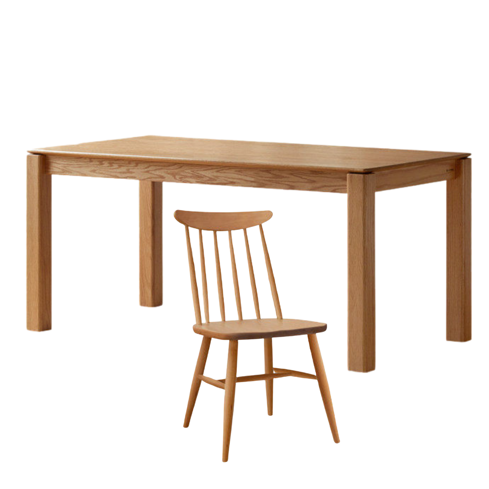 Oak Solid Wood Modern Minimalist Long Dining Table