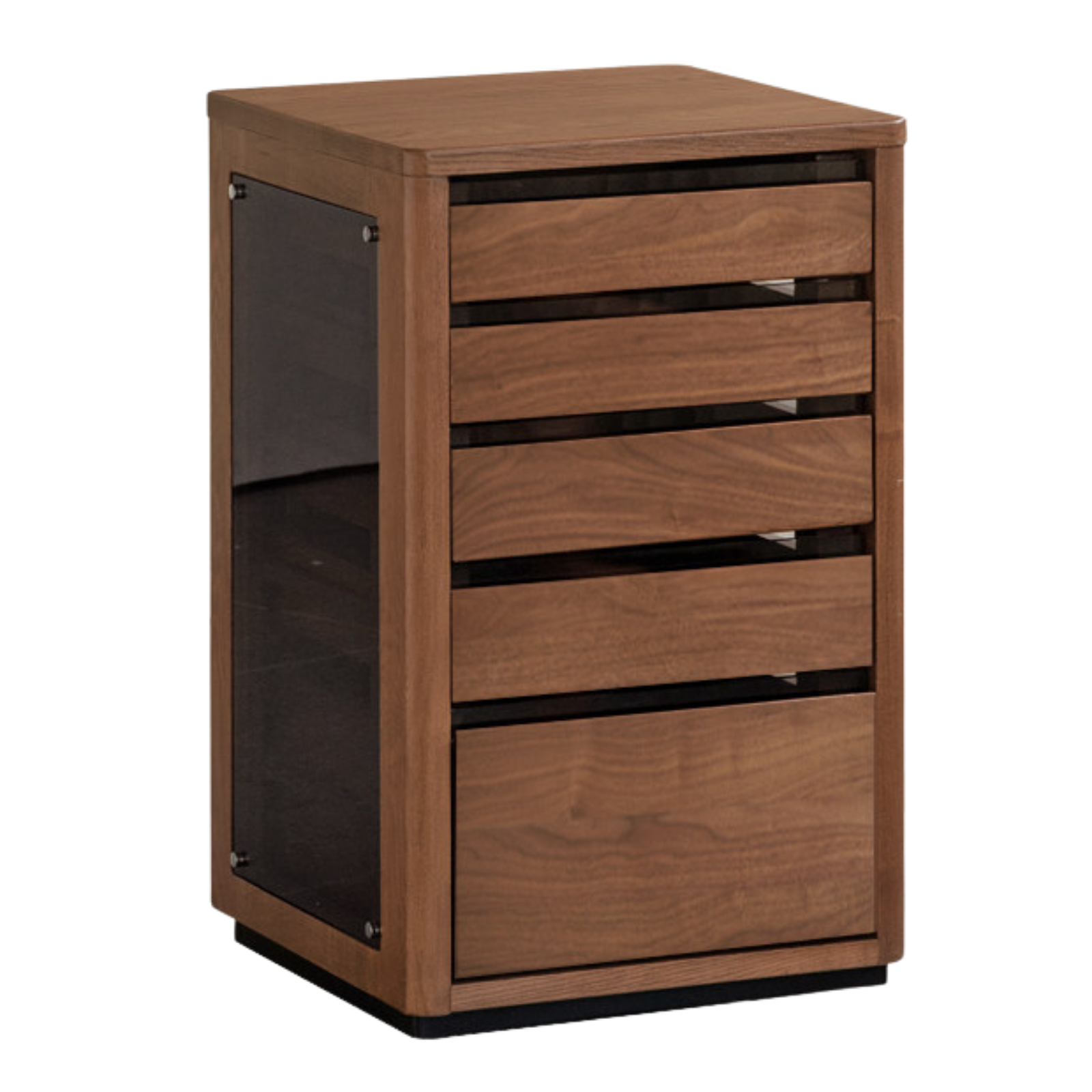 Ash, Black Walnut Solid Wood Mobile Kettle Integrated Tea Cabinet