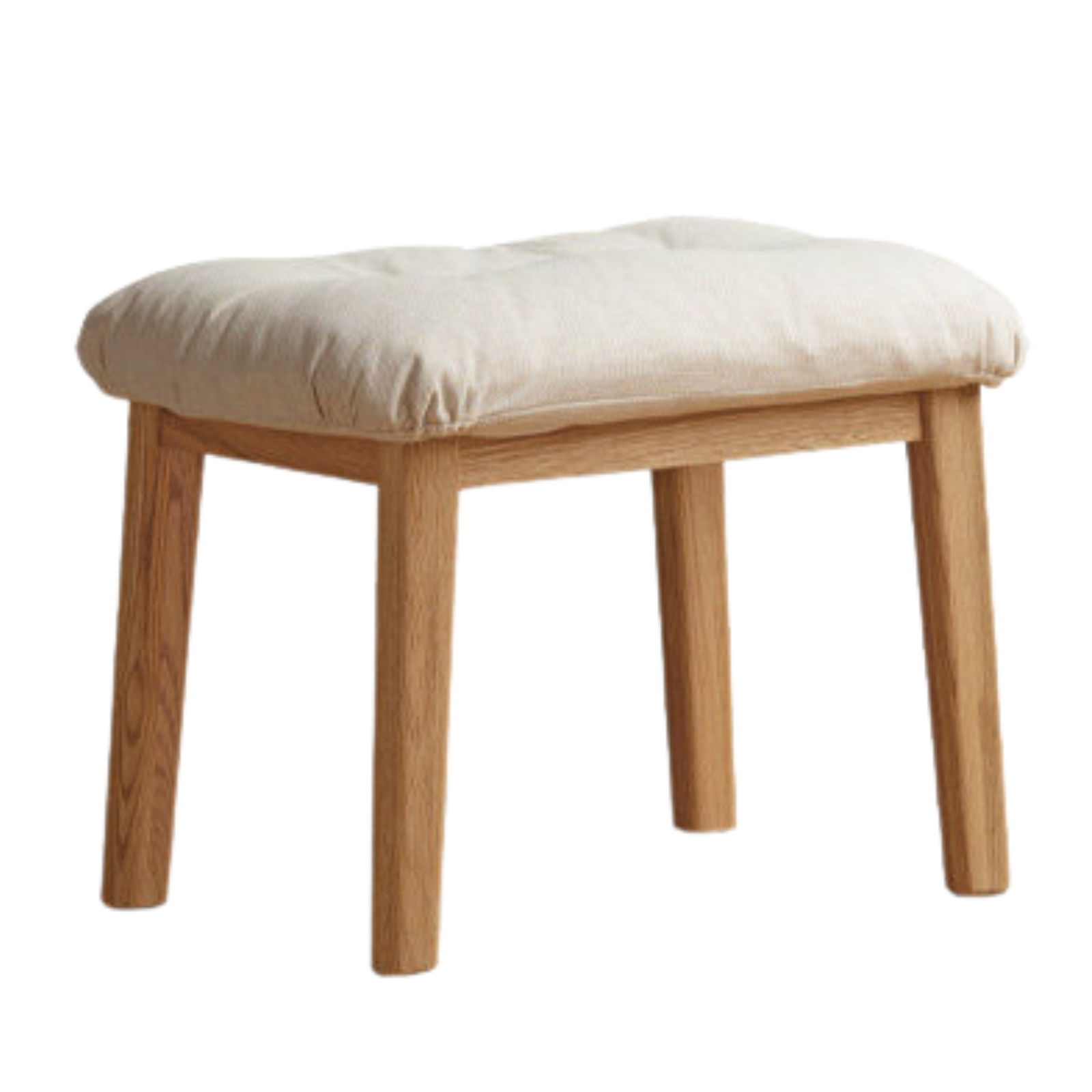Oak Solid Wood, Fabric Sofa Footstool, Changing Stool