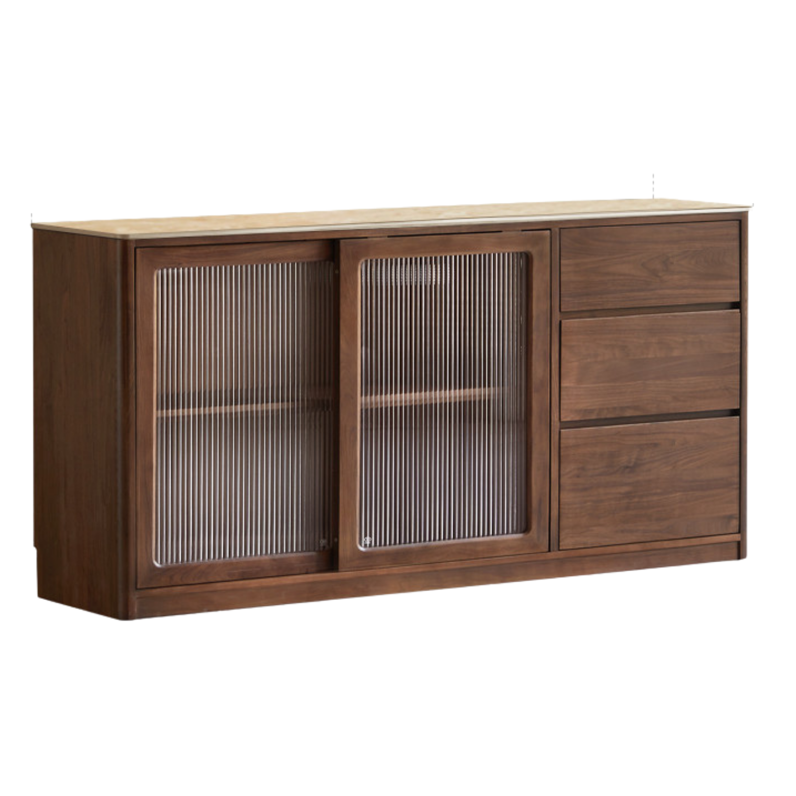 Black Walnut Solid Wood Sideboard Hole Storage