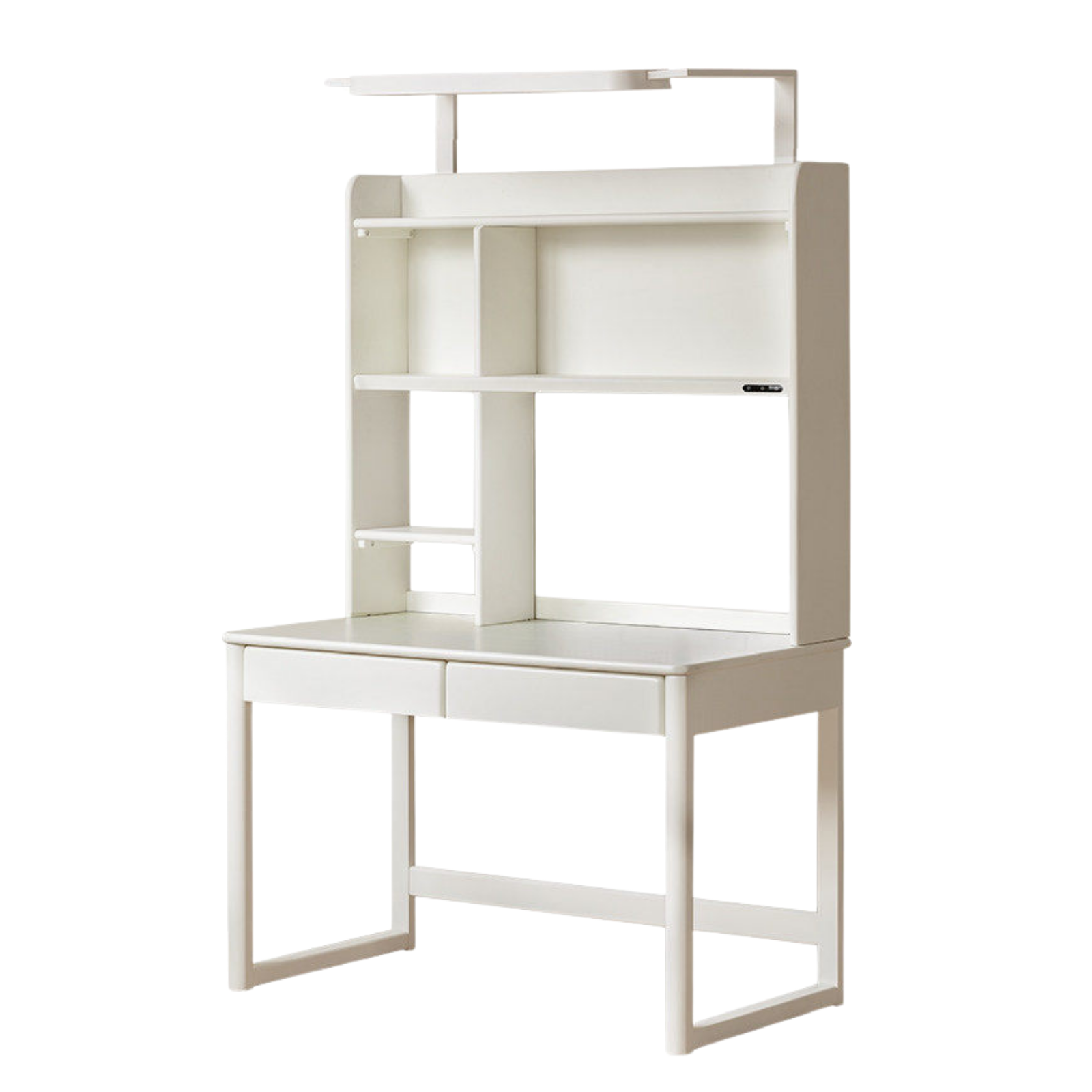 Poplar Solid Wood Cream Style Bookshelf Integrated Kids Table